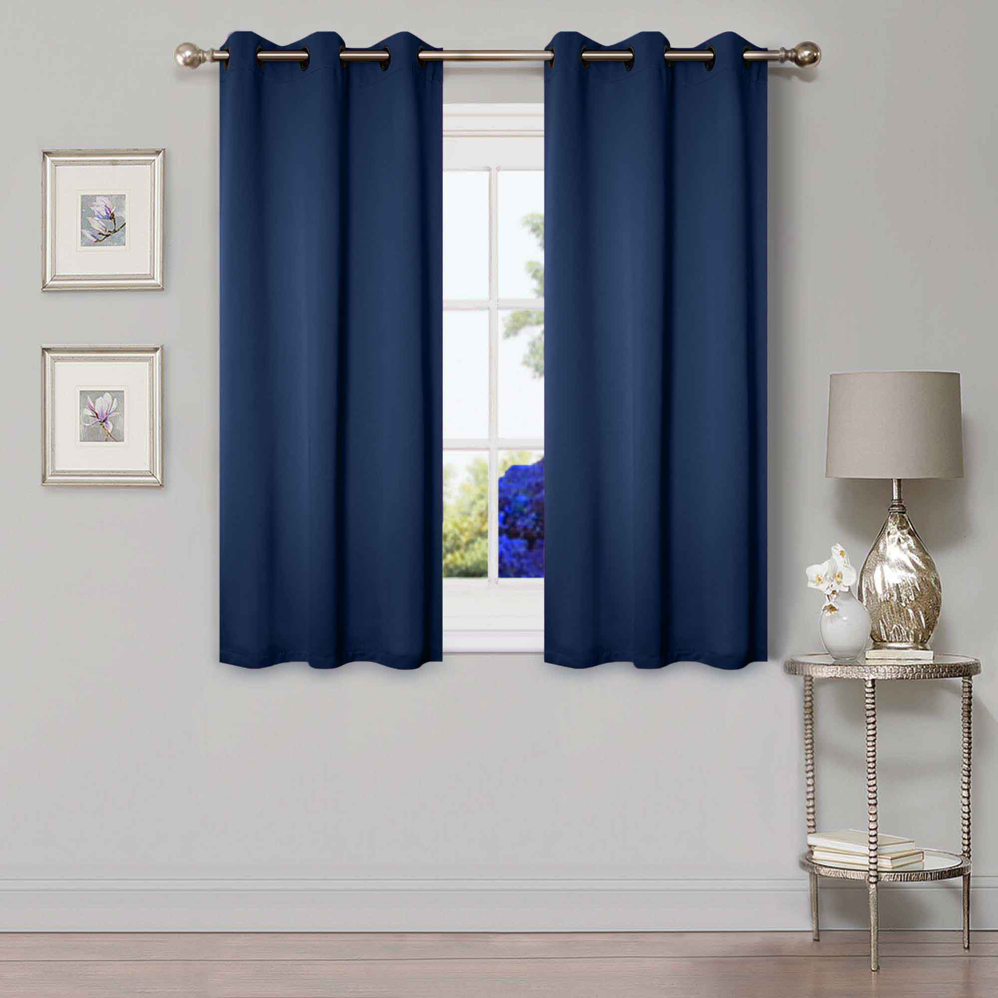 Blackout Curtains for Bedroom - Solid Classic Modern Grommet Curtain Set for Living Room, Nursery & Home Theater - Light Blocking Thermal Insulated Window Drapes