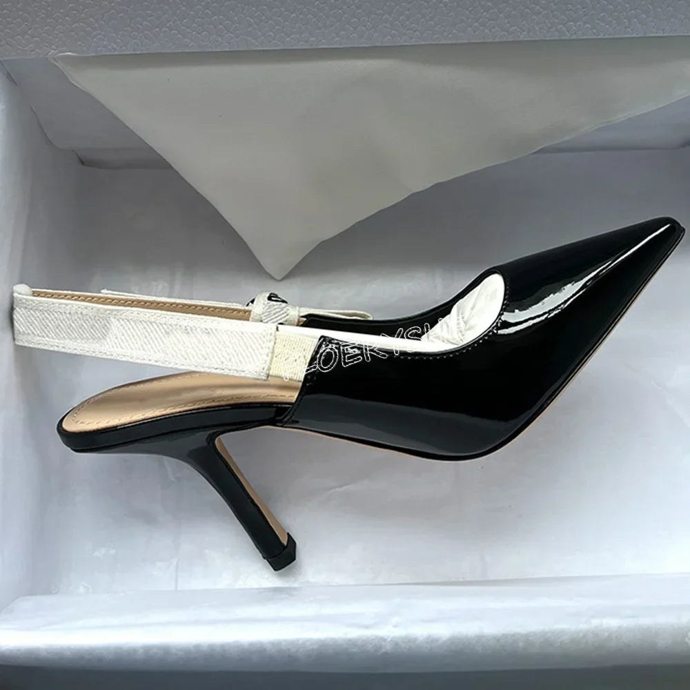 Black Patent Leather Stiletto Pumps - Women's Pointed Toe High Heel Dress Shoes for Party & Evening Wear | Summer New Arrival Luxury Heels | Perfect for Weddings, Date Nights & Special Occasions