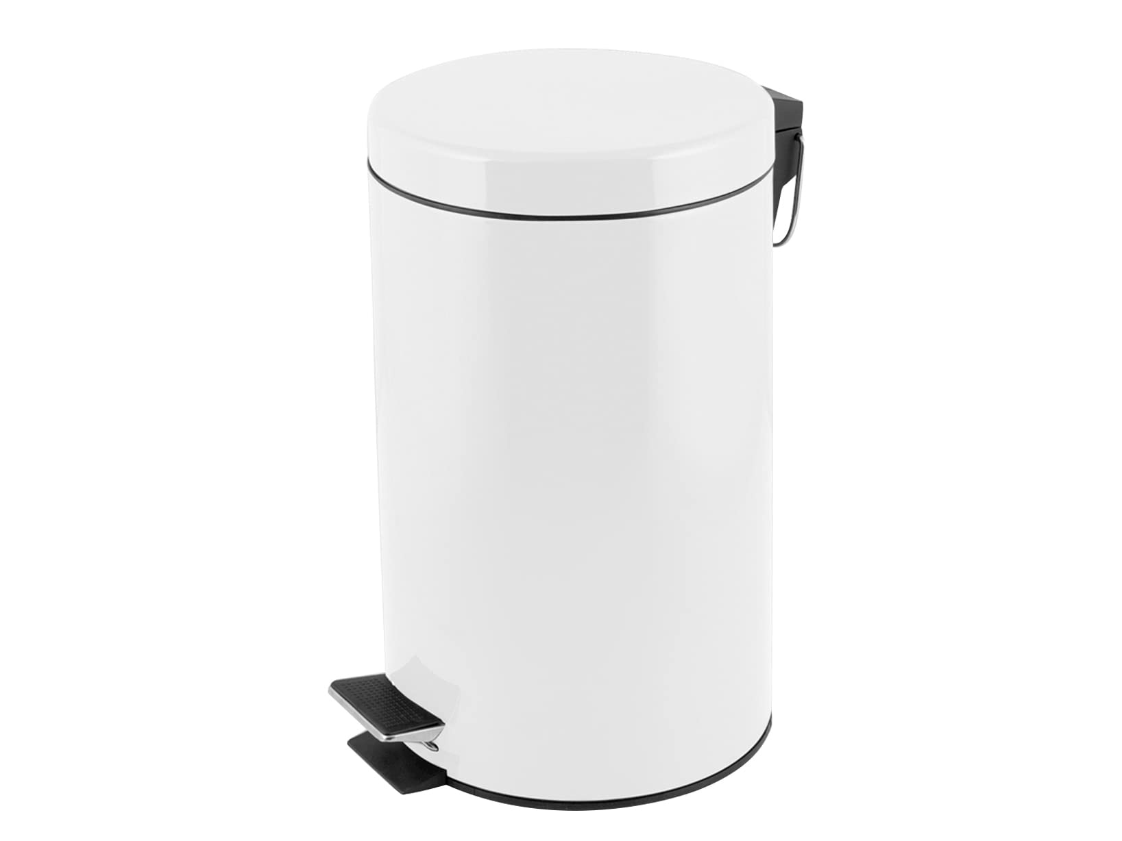 Stainless Steel 12L Trash Can with Foot Pedal - Includes Garbage Bags for Kitchen, Office, Bathroom & Home Use