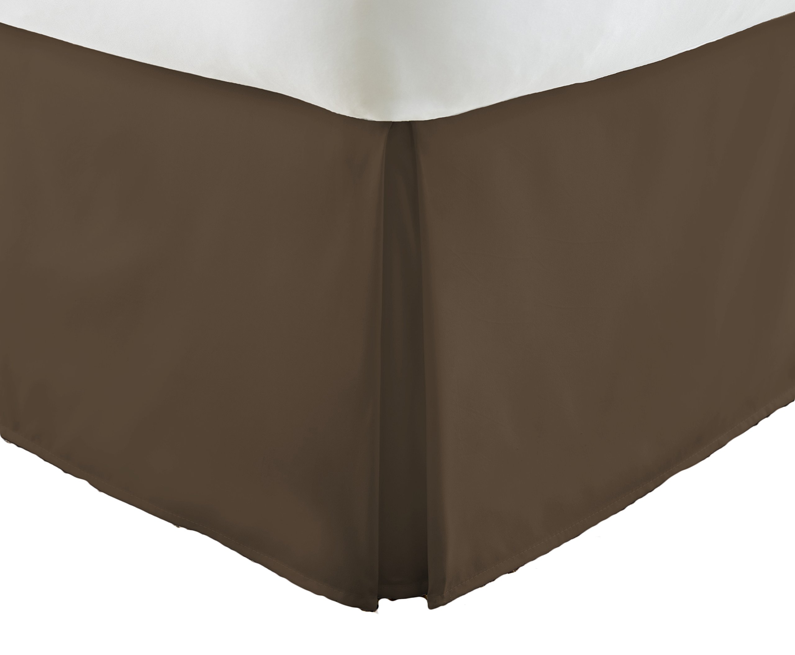 Elegant Bed Skirt with Deep Pockets - Premium Fitted Dust Ruffle for Queen/King Size Beds - Perfect for Bedroom Decor & Hotel Styling