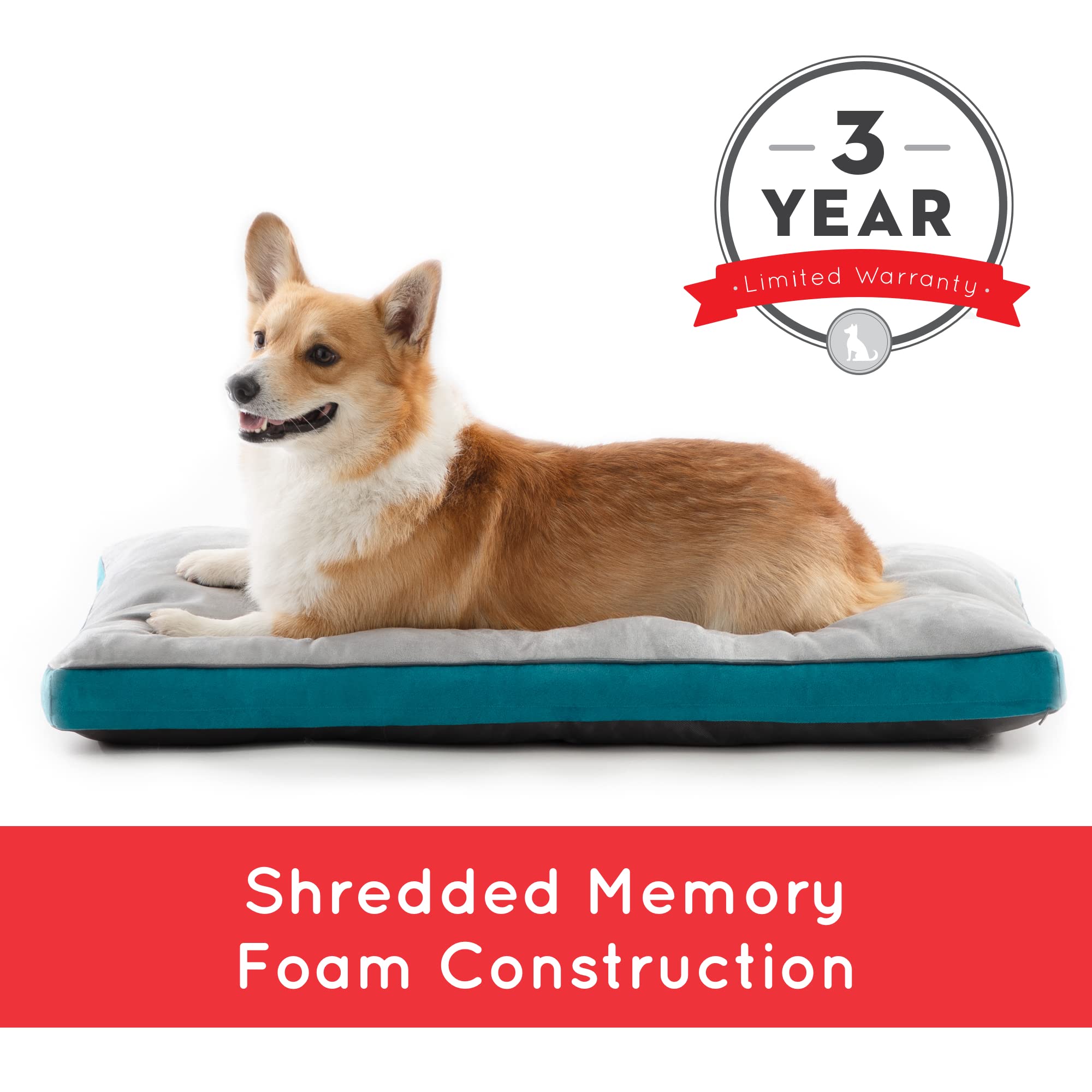 Orthopedic Memory Foam Dog Bed with Removable Washable Cover - Waterproof & Non-Slip Pet Mat for Crates, Kennels & Home Use - Comfortable Support for Joint Pain Relief - Perfect for Small, Medium & Large Dogs