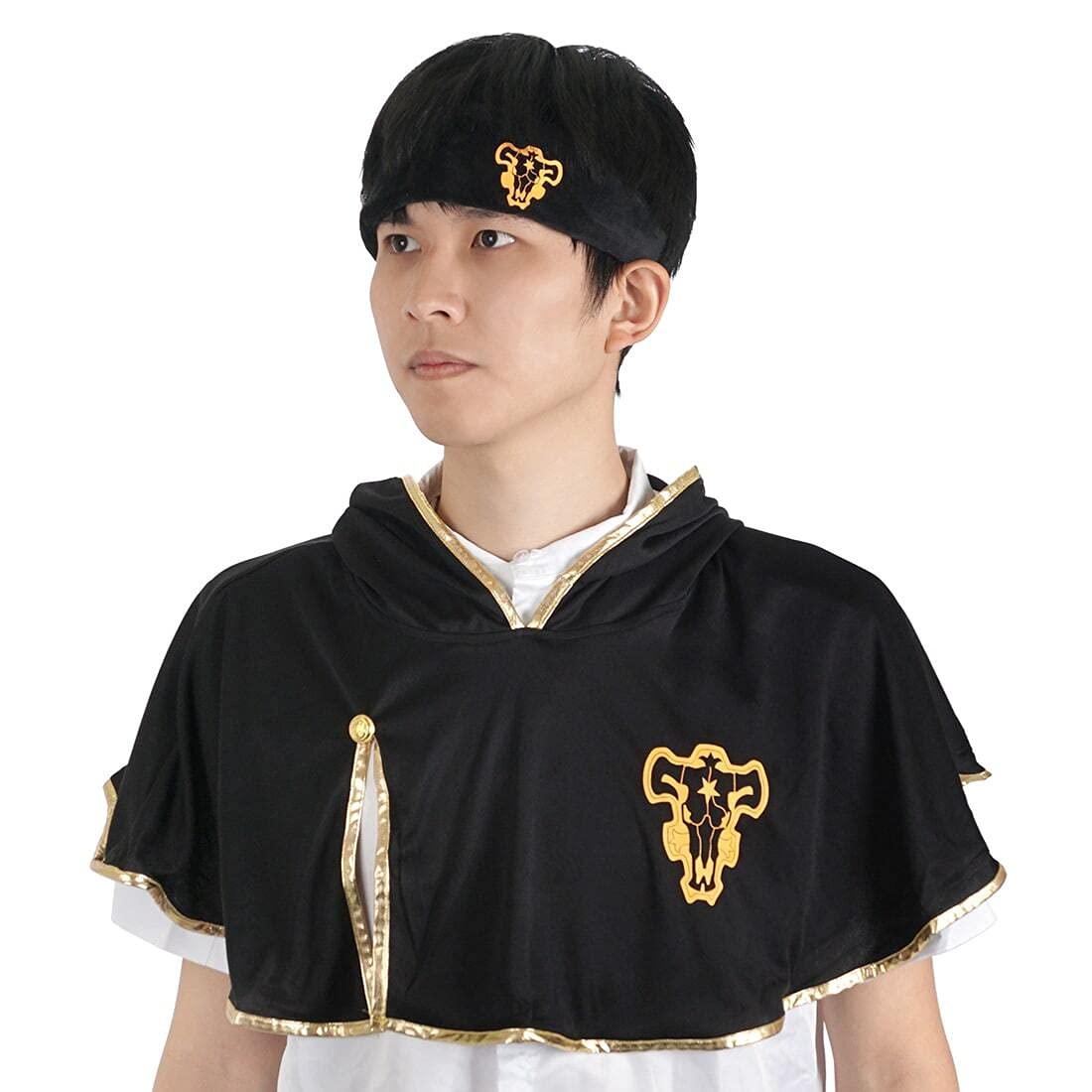 Black Clover Cosplay Hooded Cape - Asta Costume Cloak for Anime Fans | Perfect for Halloween, Cosplay Events & Anime Conventions