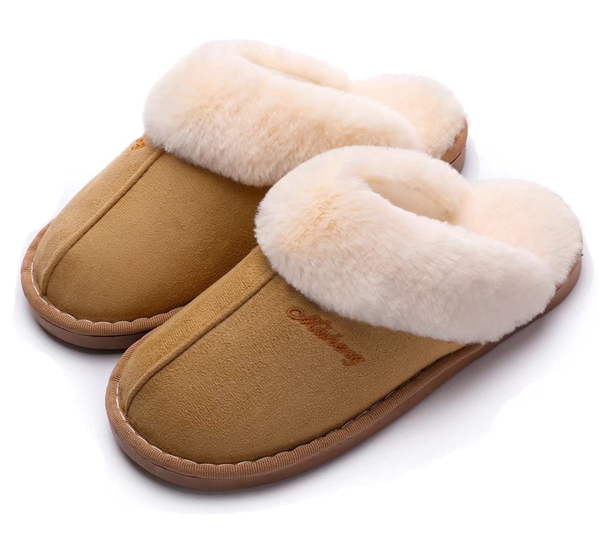 SincereWay Women's Plush Fuzzy House Slippers - Cozy Indoor Outdoor Bedroom Slippers for Home, Winter Comfort & Relaxation