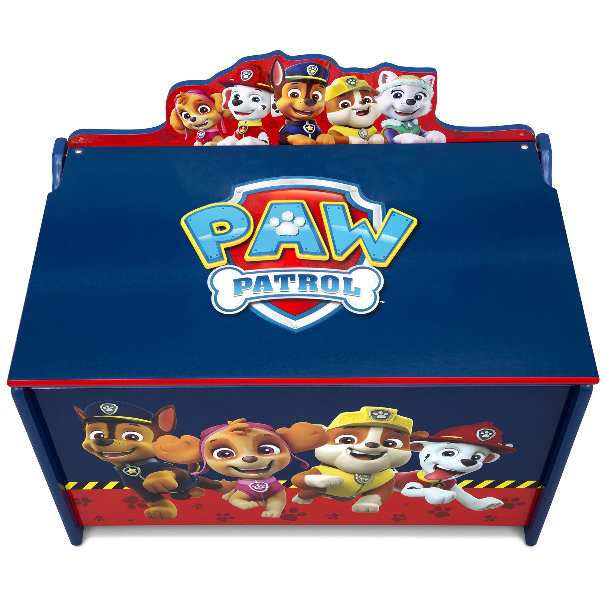 Delta Children Deluxe Toy Storage Box with PAW Patrol Theme - Kids Room Organization & Playroom Decor