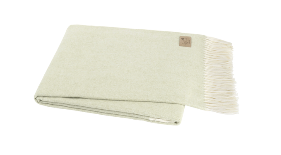 Premium White Sage Italian Herringbone Throw Blanket - Soft & Cozy 100% Cotton Decorative Couch Throw for Living Room, Bedroom & Sofa - Perfect for Home Decor, Gifts & Relaxation