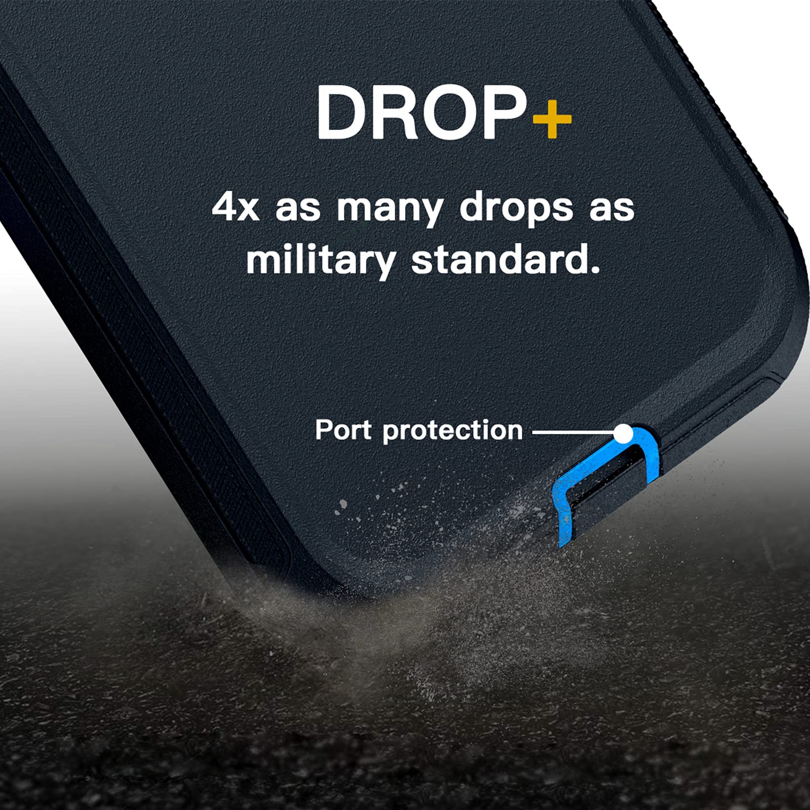 **AICase Heavy Duty Military Grade Shockproof iPhone 13/14 Case with Belt Clip Holster & Screen Protector – Full Body Protection, Dustproof & Drop Proof (Admiral Blue) – Perfect for Outdoor, Work & Adventure**