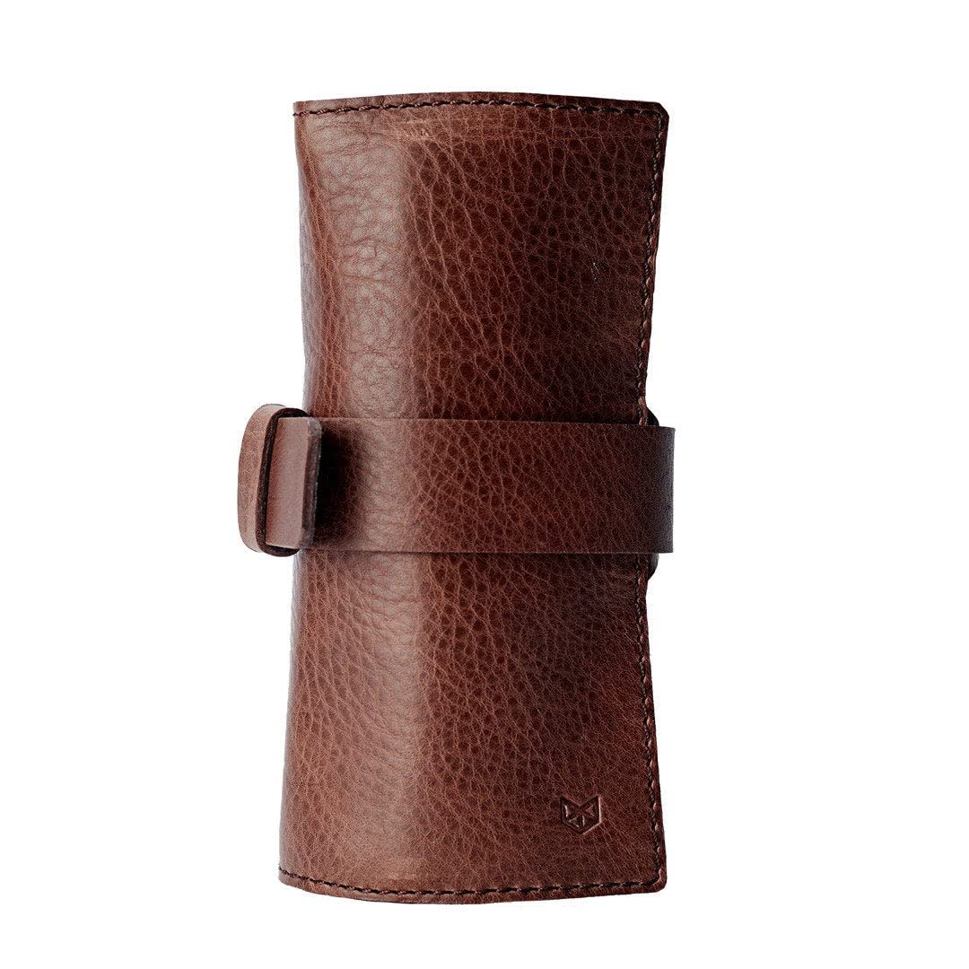 Premium Leather Watch Roll for Men - 3 Watch Storage Pouch with Soft Lining | Travel Watch Organizer Case for Rolex, Apple Watch & Luxury Watches | Perfect Gift for Watch Collectors & Business Travel (Brown, Holds 4 Watches) - Ideal for Travel, Office & Watch Collection Display