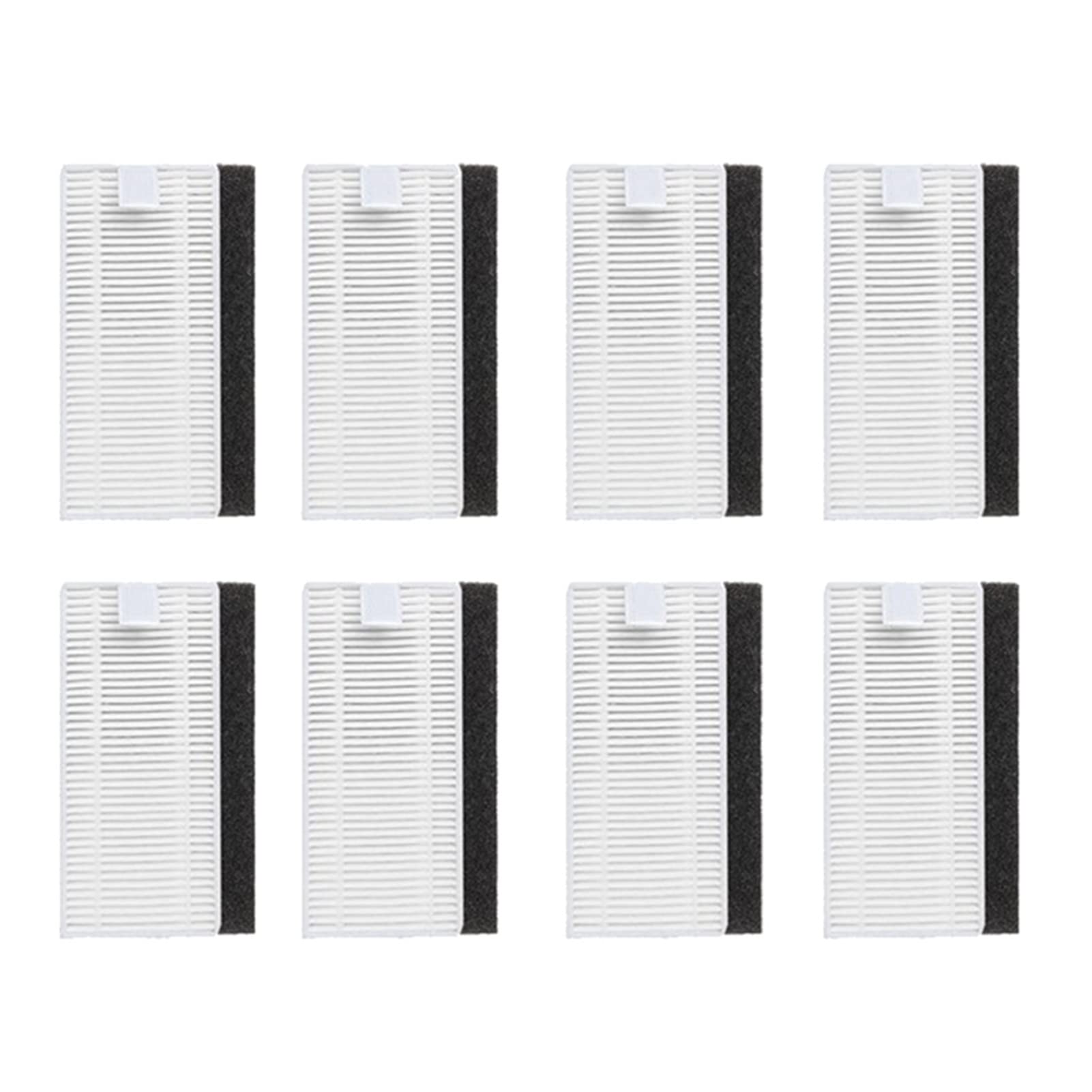 **PAMDO 8-Pack HEPA Replacement Filters for Conga Robot Vacuum Cleaner - Compatible with 1090 Model (White & Black) | High-Efficiency Dust & Allergen Capture for Pet Hair, Pollen & More**    *(Perfect for Allergy Sufferers, Pet Owners & Home Cleaning - Extends Vacuum Lifespan!)*