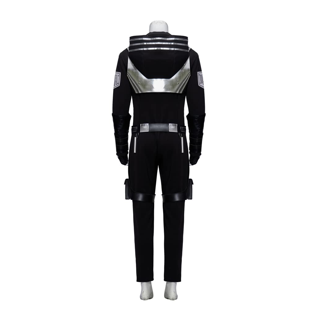 iSHOWcos My Hero Academia World Heroes Mission Cosplay Costume - Black Winter Battle Suit for Anime Conventions & Halloween Cosplay