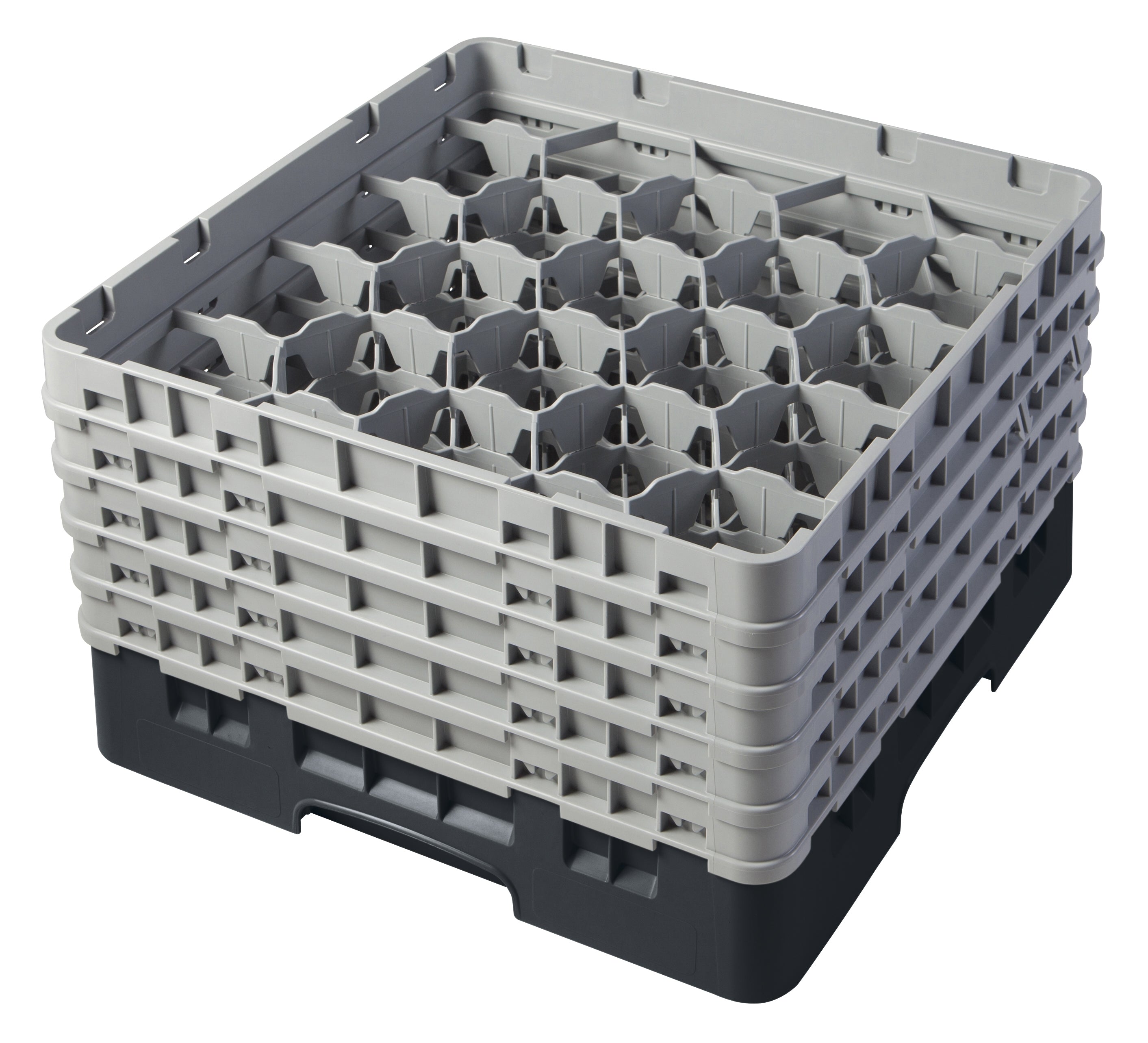 Cambro 20S958110 Camrack Glass Rack with 20 Compartments - Black Base Storage Organizer for Bars, Restaurants & Commercial Kitchens