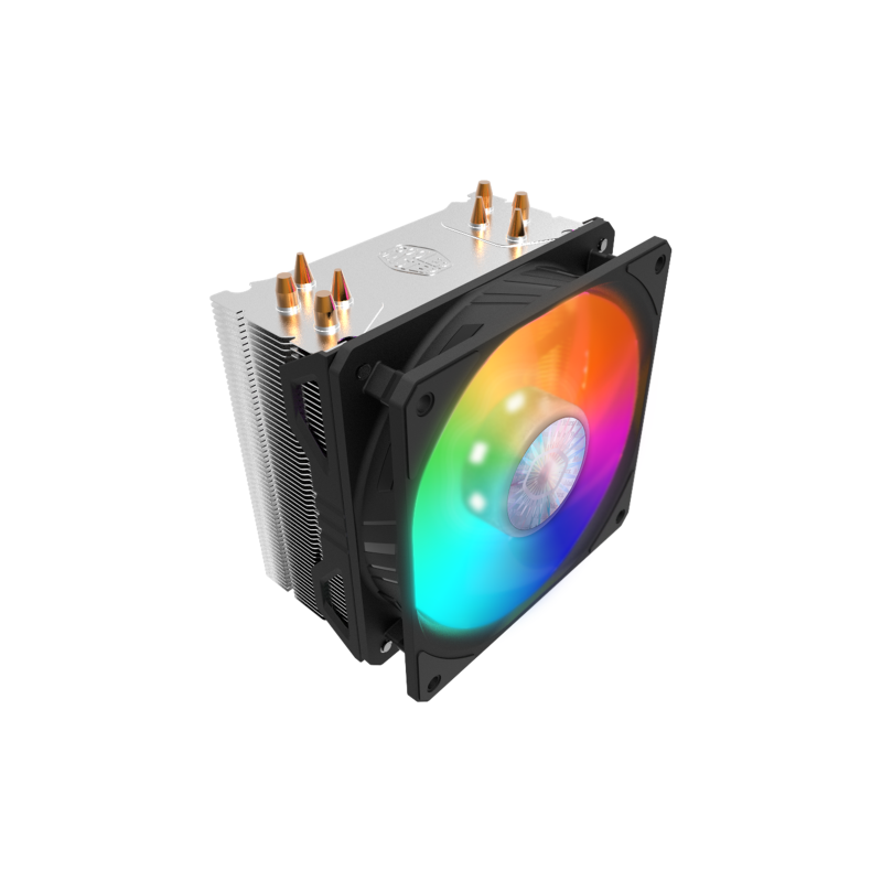 Cooler Master Hyper 212 ARGB CPU Air Cooler - Premium CPU Cooler with RGB Lighting for Intel/AMD, Quiet 120mm PWM Fan, Easy Installation (Ideal for Gaming PC & Workstation Builds)