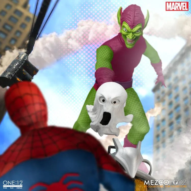 Mezco One:12 Collective Green Goblin Action Figure - Premium 6-Inch Marvel Collectible for Display & Role Play - Perfect for Comic Fans & Collectors