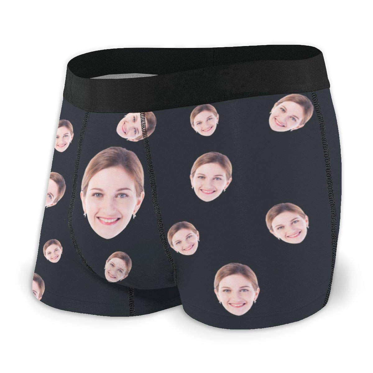 Custom Photo Print Boxer Briefs for Men - Personalized Underwear with Face Design, Funny Gift for Husband/Boyfriend - Perfect for Anniversaries, Birthdays & Surprises