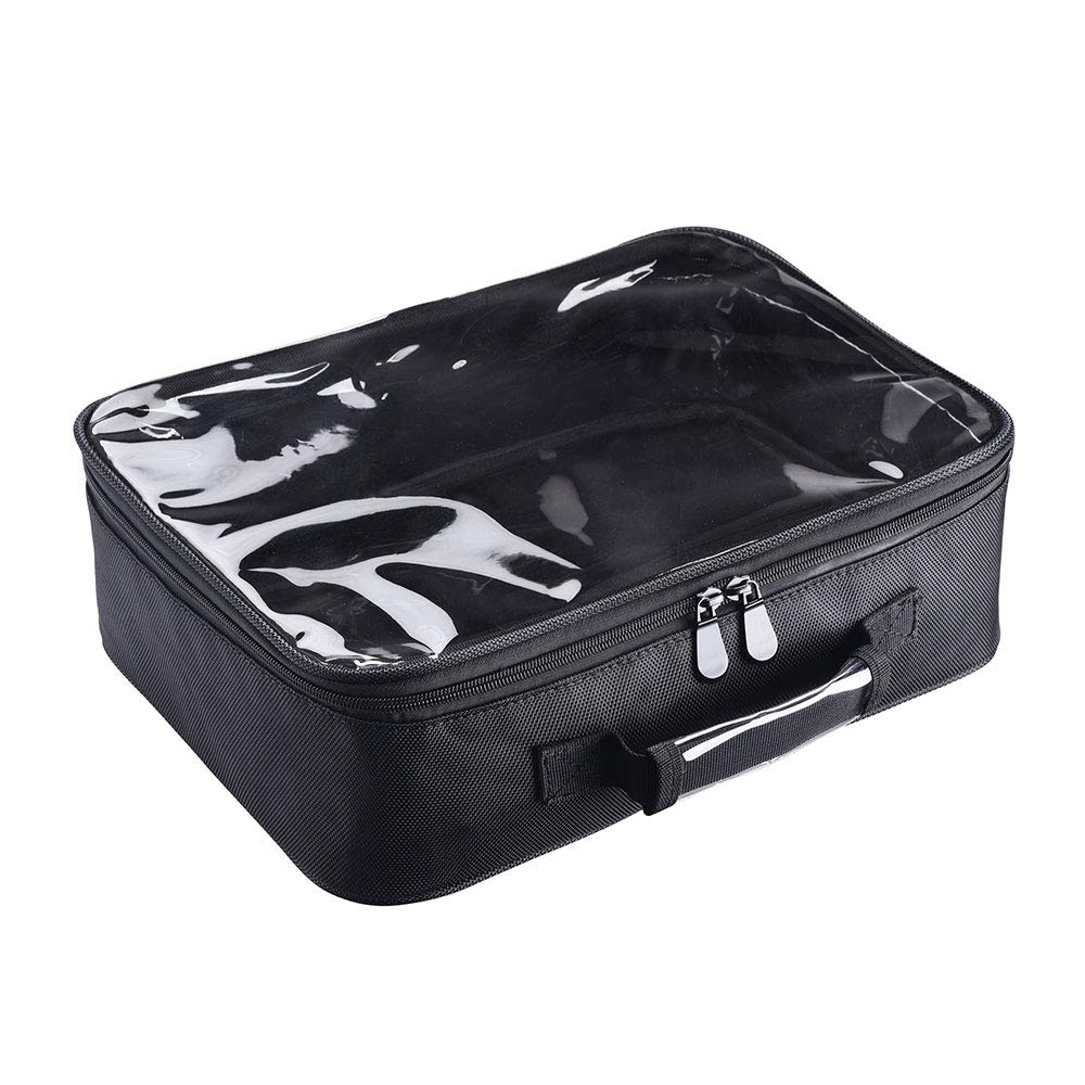 BYOOTIQUE 420D Clear Nylon Makeup Bag - Waterproof Travel Toiletry Organizer for Cosmetics, Toiletries & Jewelry - Lightweight Transparent Storage Pouch for Pool, Gym, Beach & Air Travel