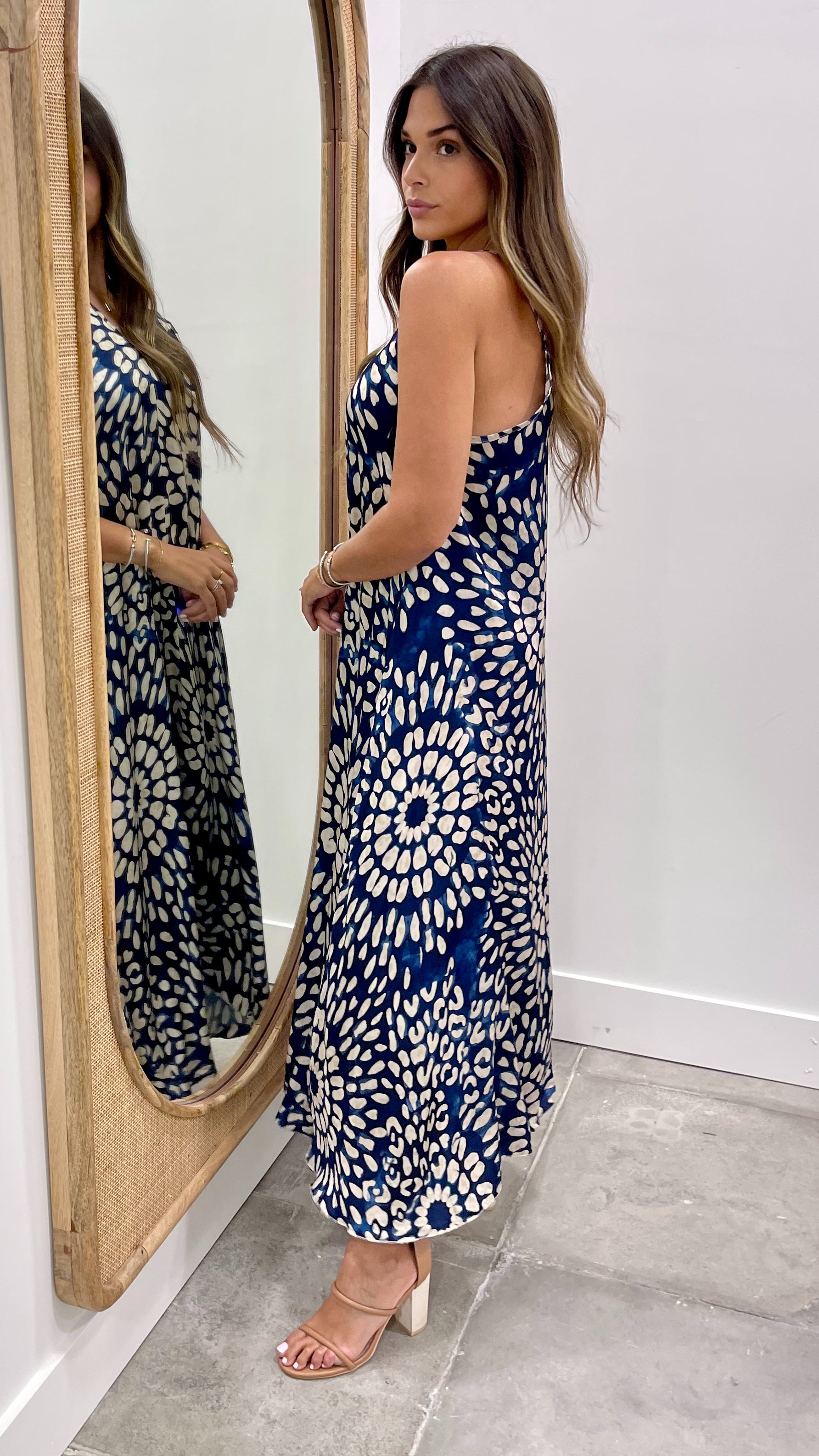 Elegant Venezia Blue Italian Dress for Women | Handmade in Italy | Perfect for Weddings, Parties & Special Occasions