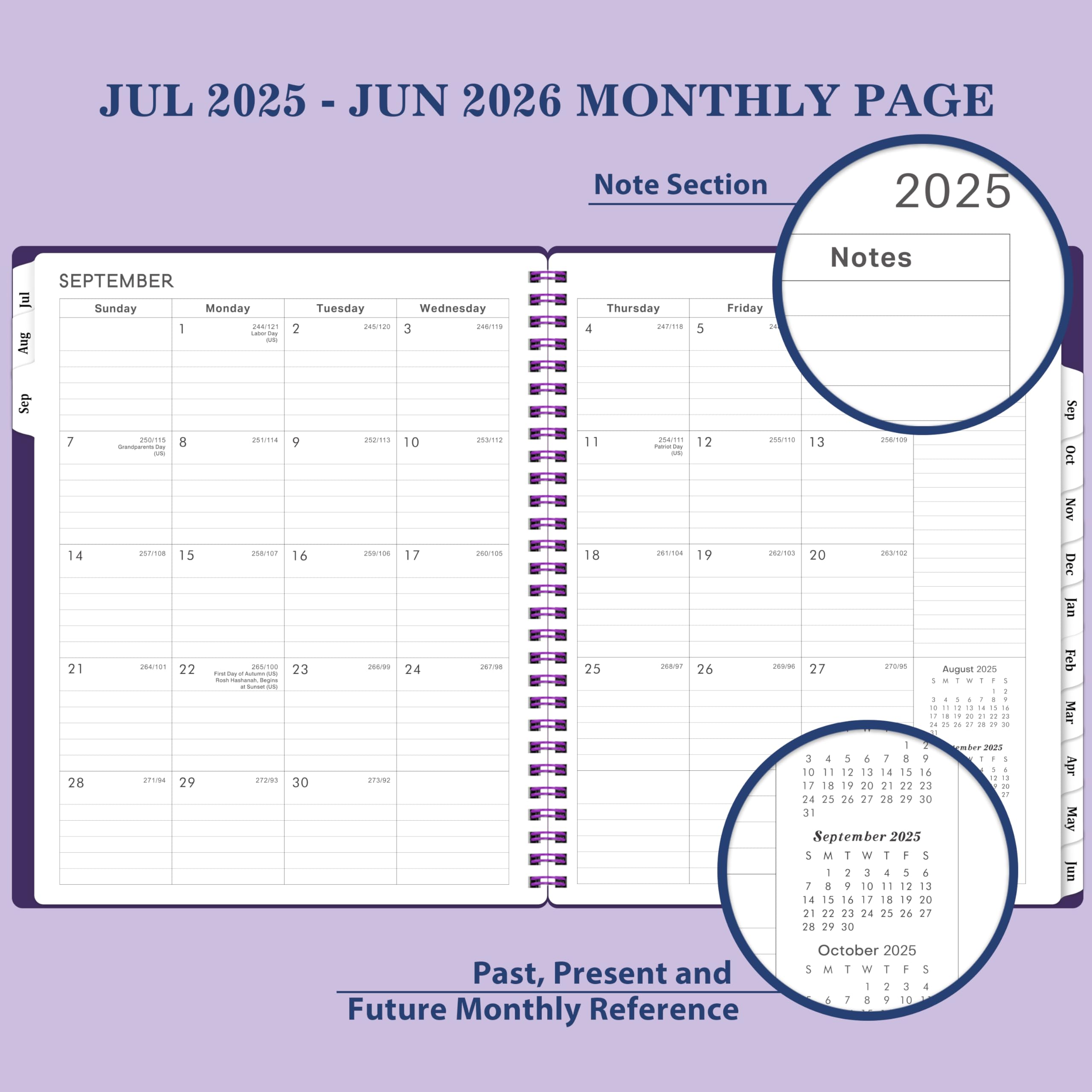 2025-2026 Academic Planner Weekly & Monthly - July 2025 to June 2026, 8x10 Inch Student Planner with Flexible Cover, To-Do Lists & 12 Monthly Tabs, Twin-Wire Binding - Perfect for School, College & Work Organization
