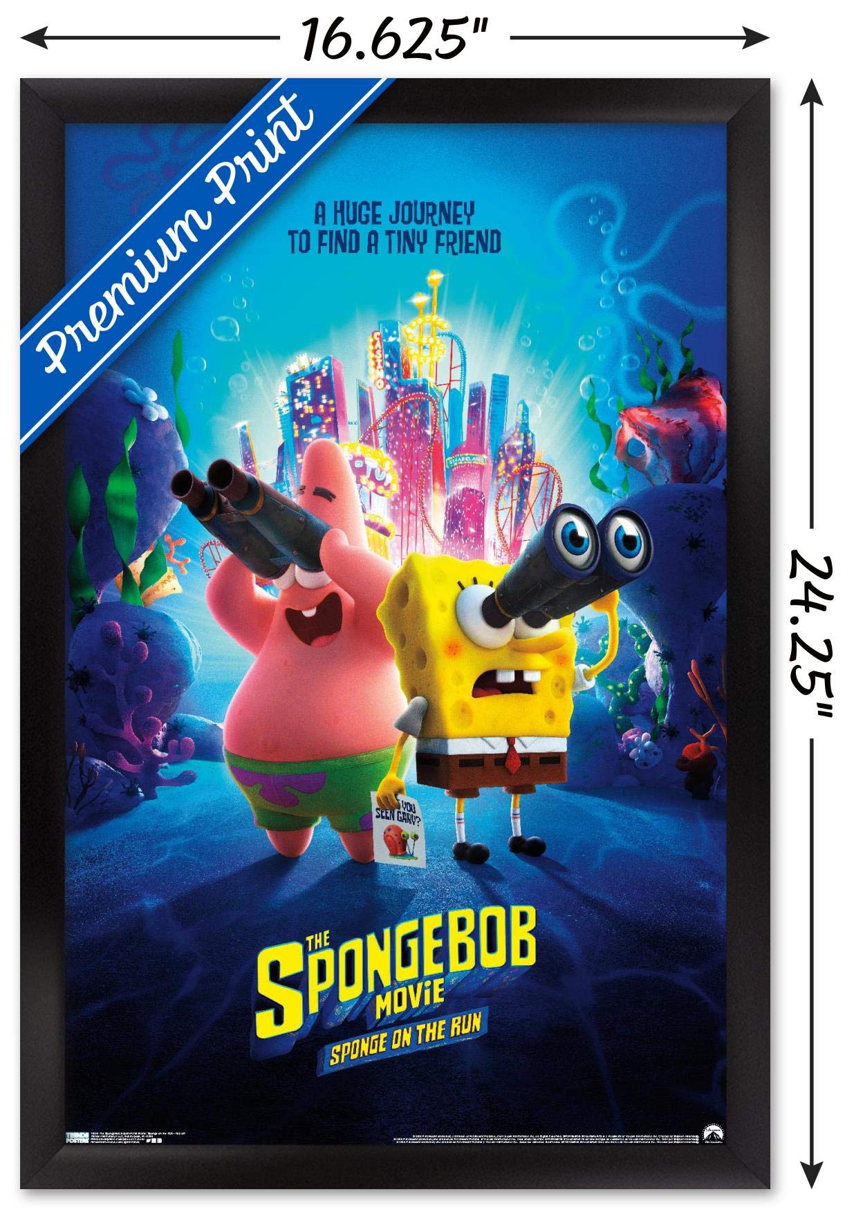 Trends International The SpongeBob Movie: Sponge On The Run - Premium Framed Wall Poster 14.725
