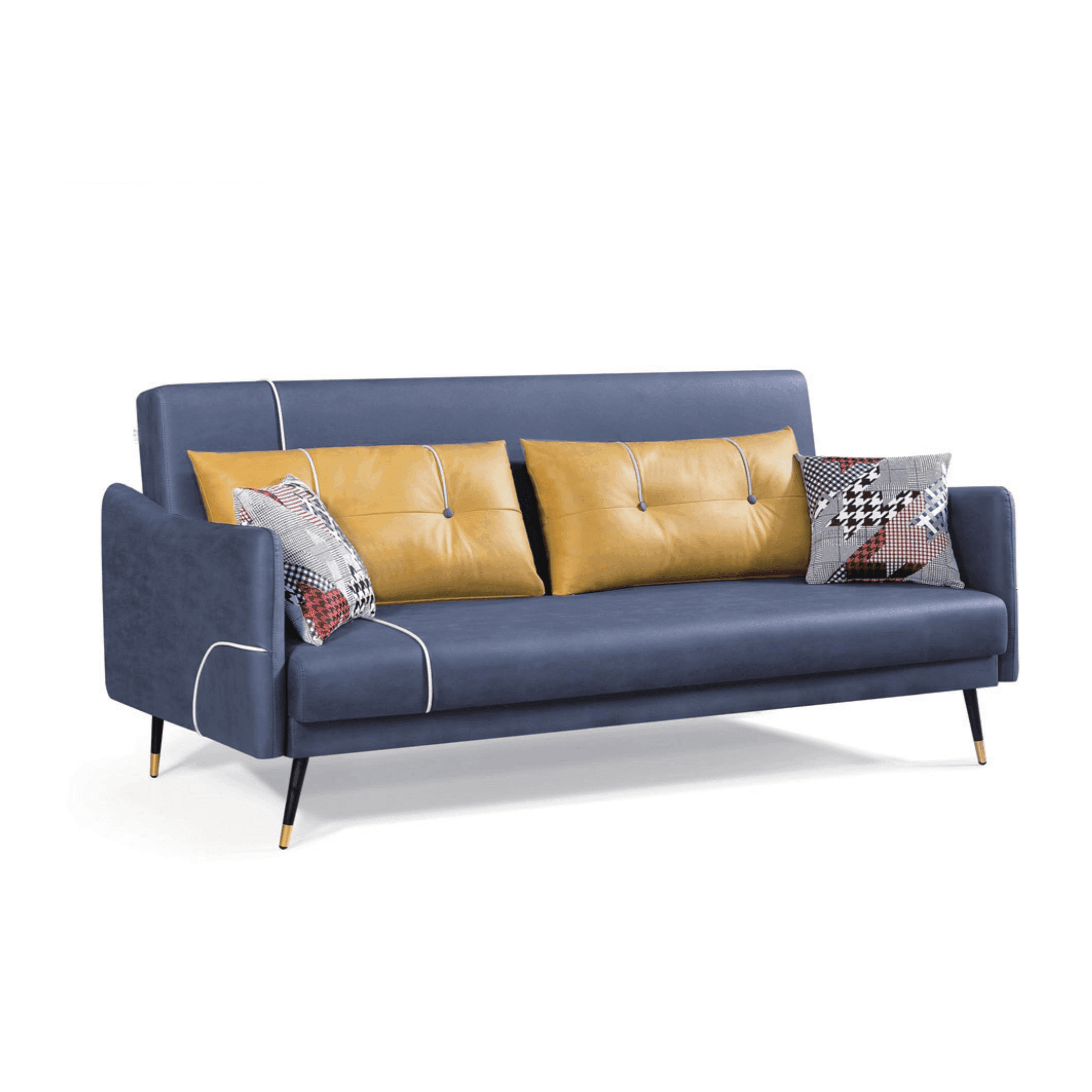 Kaela Leathaire Convertible Sofa Bed - 3-in-1 Folding Futon Couch with Storage | Perfect for Small Spaces, Guest Rooms & Apartments