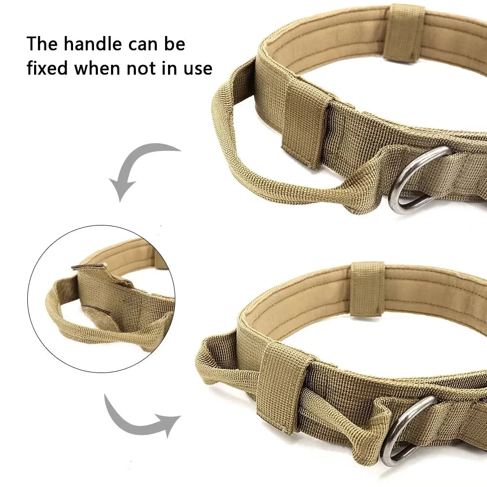 Tactical Adjustable Dog Collar for Police, Military & Security K9 - Heavy Duty Nylon Pet Collar with Quick Release Buckle for Training, Hunting & Outdoor Adventures