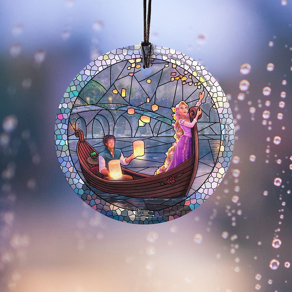 Disney Tangled Rapunzel Stained Glass Hanging Ornament – 3.5” Starfire Prints Light Catcher – Perfect for Home Decor, Birthday Gifts & Disney Collectors – Great for Bedroom, Nursery & Window Decorations