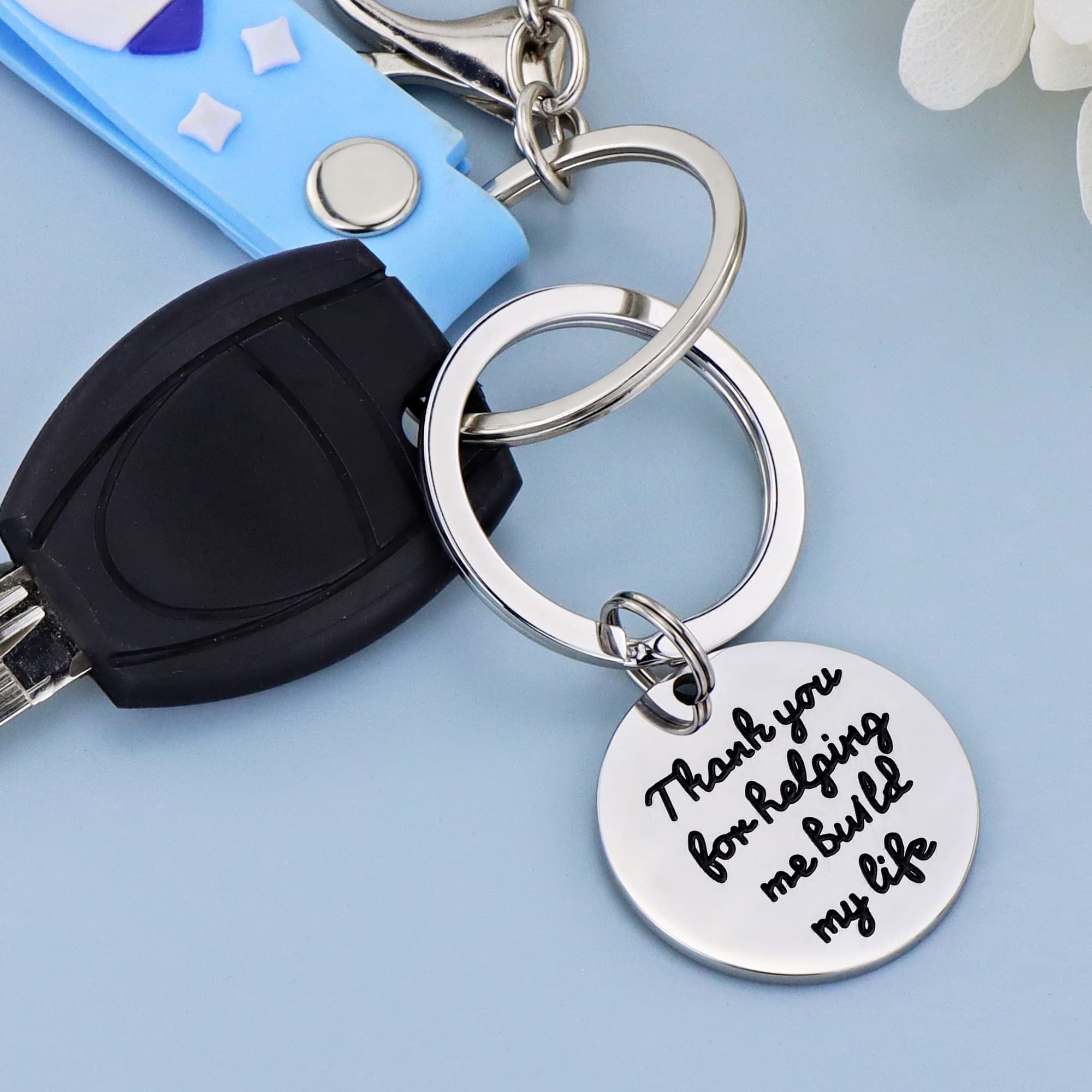 **SANNYRA Inspirational Keychain for Women - Stainless Steel Motivational Pendant Key Ring - Perfect Gift for Graduation, Birthday, Friendship & Daily Encouragement**