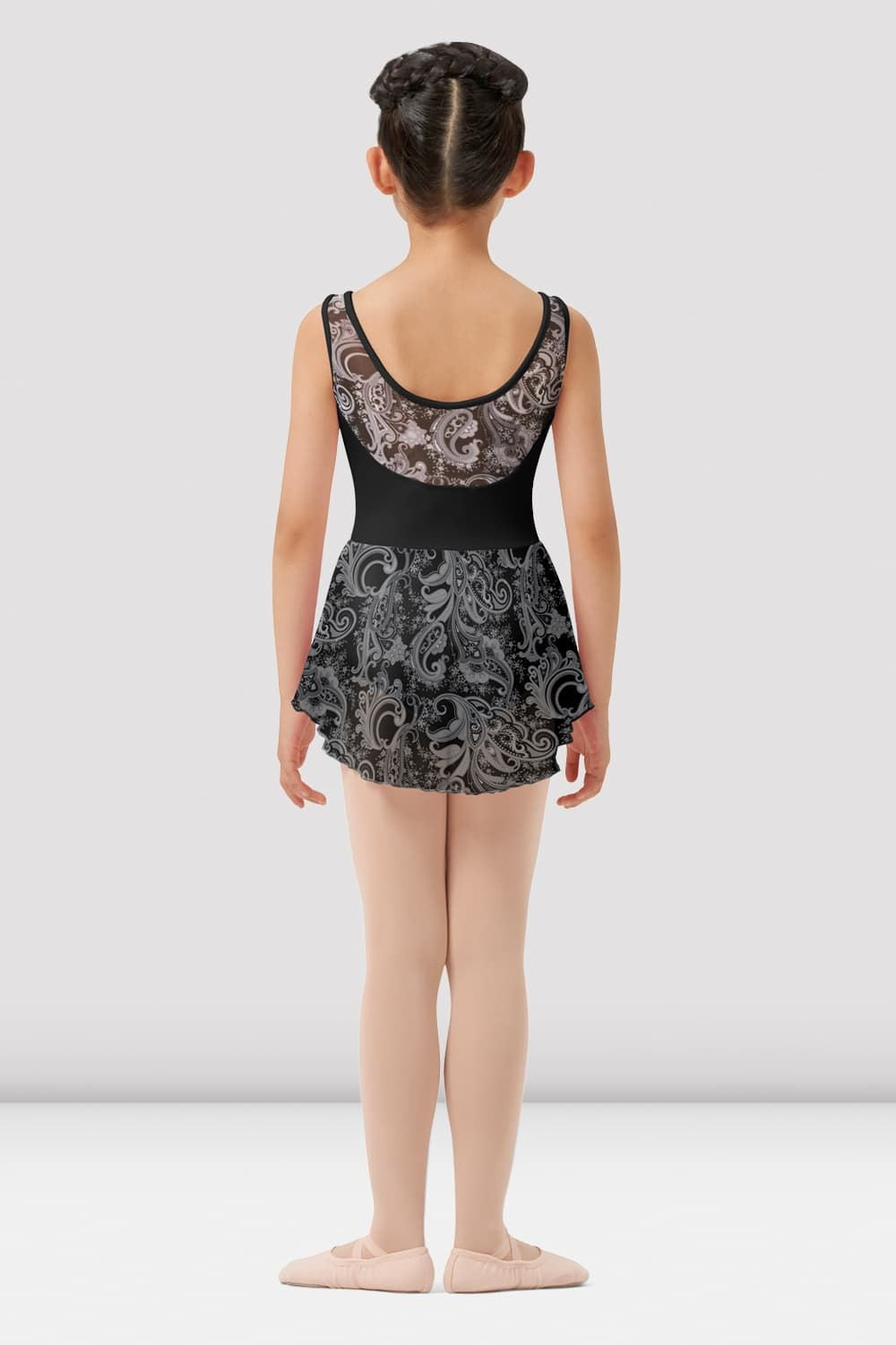 Girls Mirella Paisley Print Scoop Neck Skirted Leotard - Ballet Dancewear for Kids, Toddler Girls Gymnastics Leotard with Skirt, Perfect for Dance Class, Recital & Performance