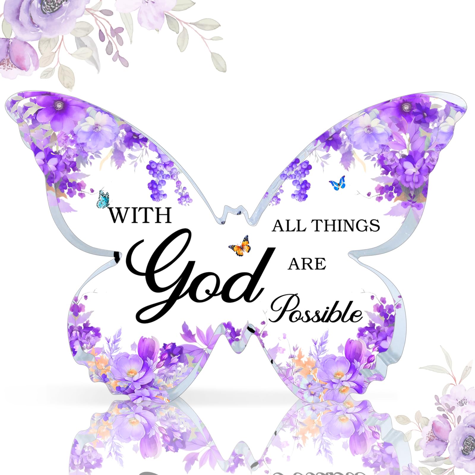 Inspirational Purple Desk Decor for Women - Elegant Office & Home Table Decoration, Religious Gift Idea for Birthday & Special Occasions | Perfect for Workspace Motivation & Spiritual Spaces