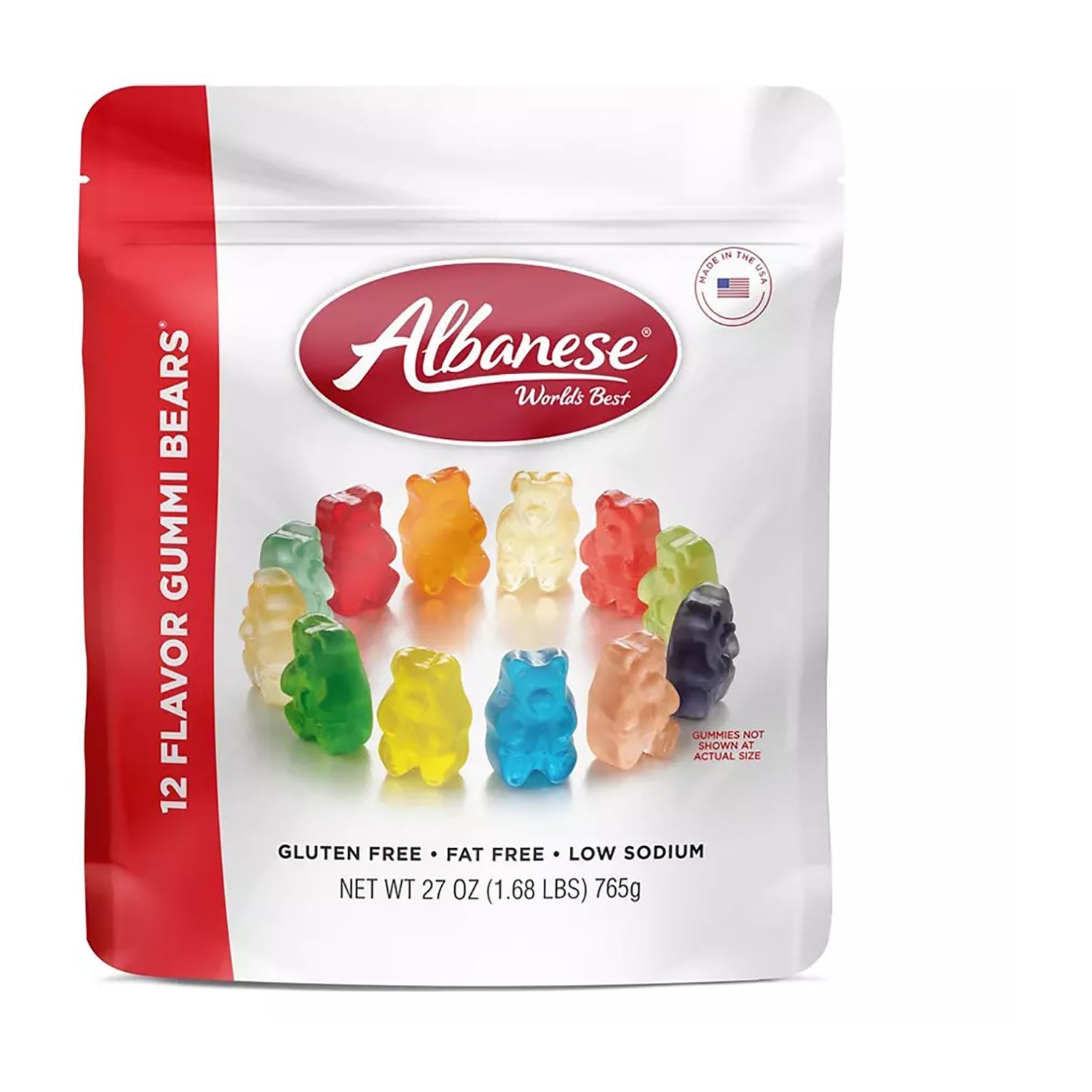 Albanese 12 Flavor Assorted Gummy Bears Candy - 27oz Resealable Bag - Perfect for Parties, Snacks & Gift Giving
