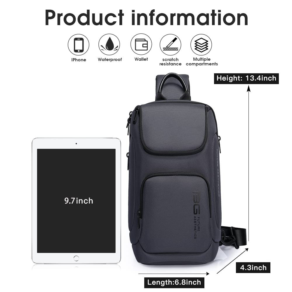 BANGE Sling Bag for Men & Women - Durable Crossbody Shoulder Backpack for Travel, Gym & Everyday Use | Water-Resistant & Lightweight