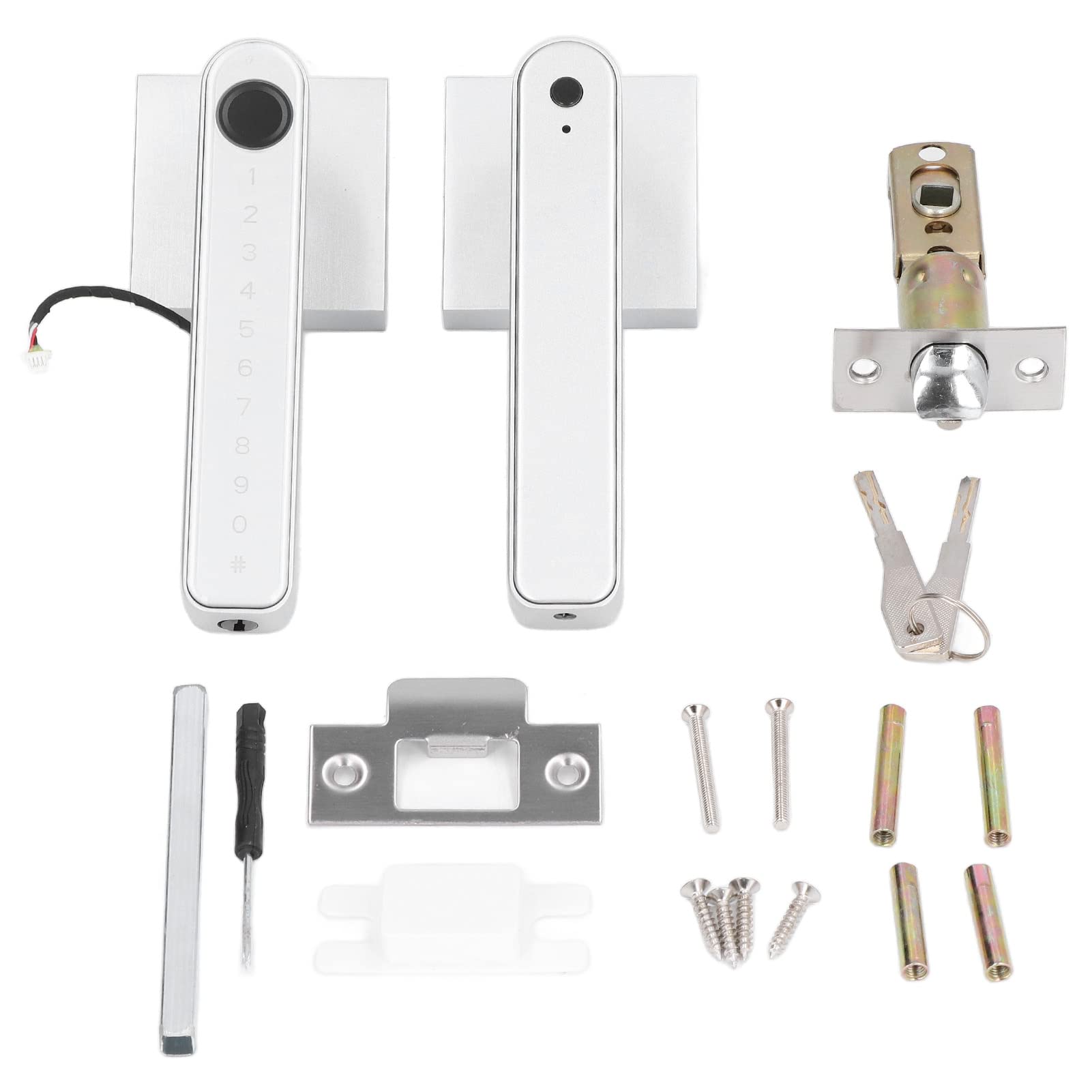 Okuyonic Fingerprint Door Lock - Smart Touchscreen Keyless Entry Door Lock with High Security Zinc Alloy for Home, Apartment & Office (Silver) | Perfect for Modern Smart Homes & Vacation Rentals