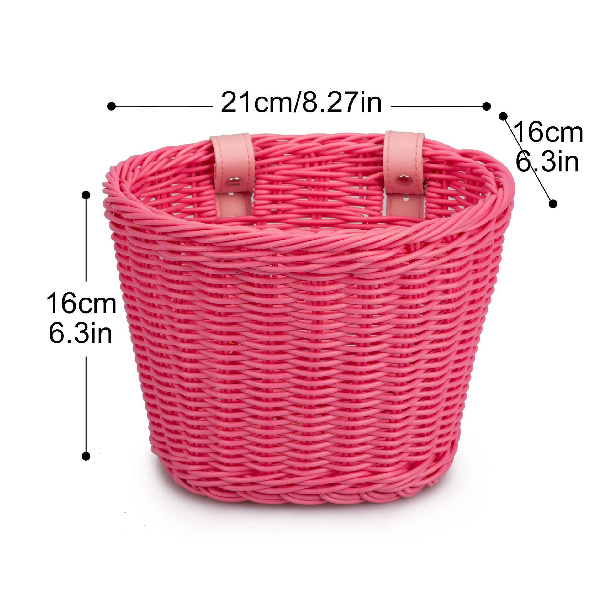Kids Bike Basket - Front Woven Bicycle Basket with Stickers, Bell, Windmill & Colorful Ribbon Tassels for Boys & Girls - Perfect for School Commutes, Park Rides & Neighborhood Adventures