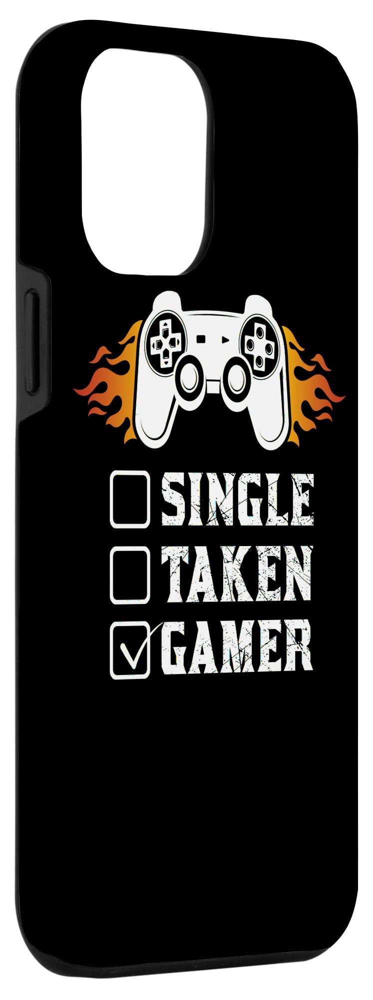 Single Taken Gamer Relationship Status Vintage Phone Case for iPhone 12 Pro Max - Perfect for Valentine's Day Gifts, Gaming Enthusiasts & Couples