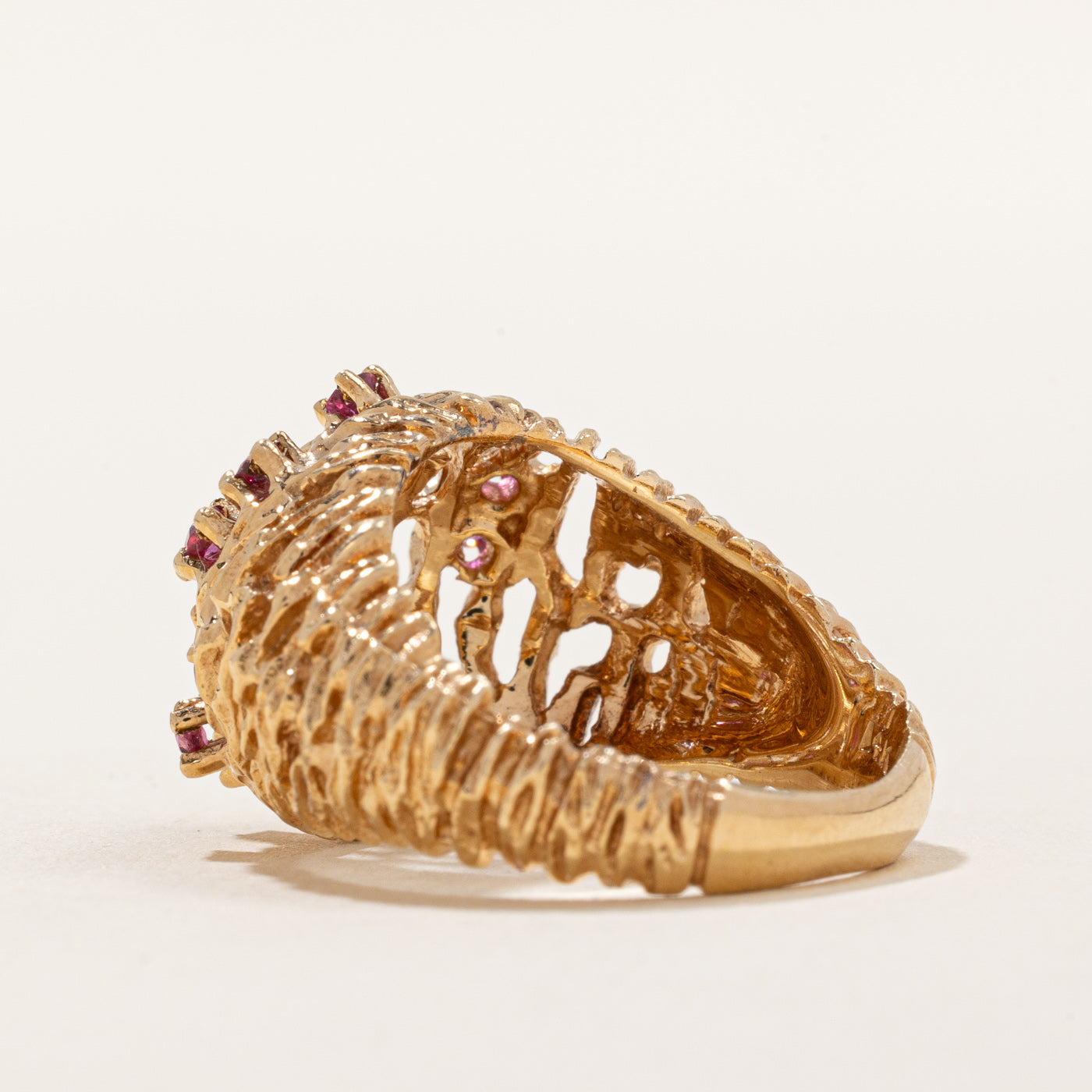 Elegant Ruby Cocktail Ring - 0.30 Carat Total Weight (CTW) - Size 6 - Perfect for Evening Parties, Weddings & Special Occasions