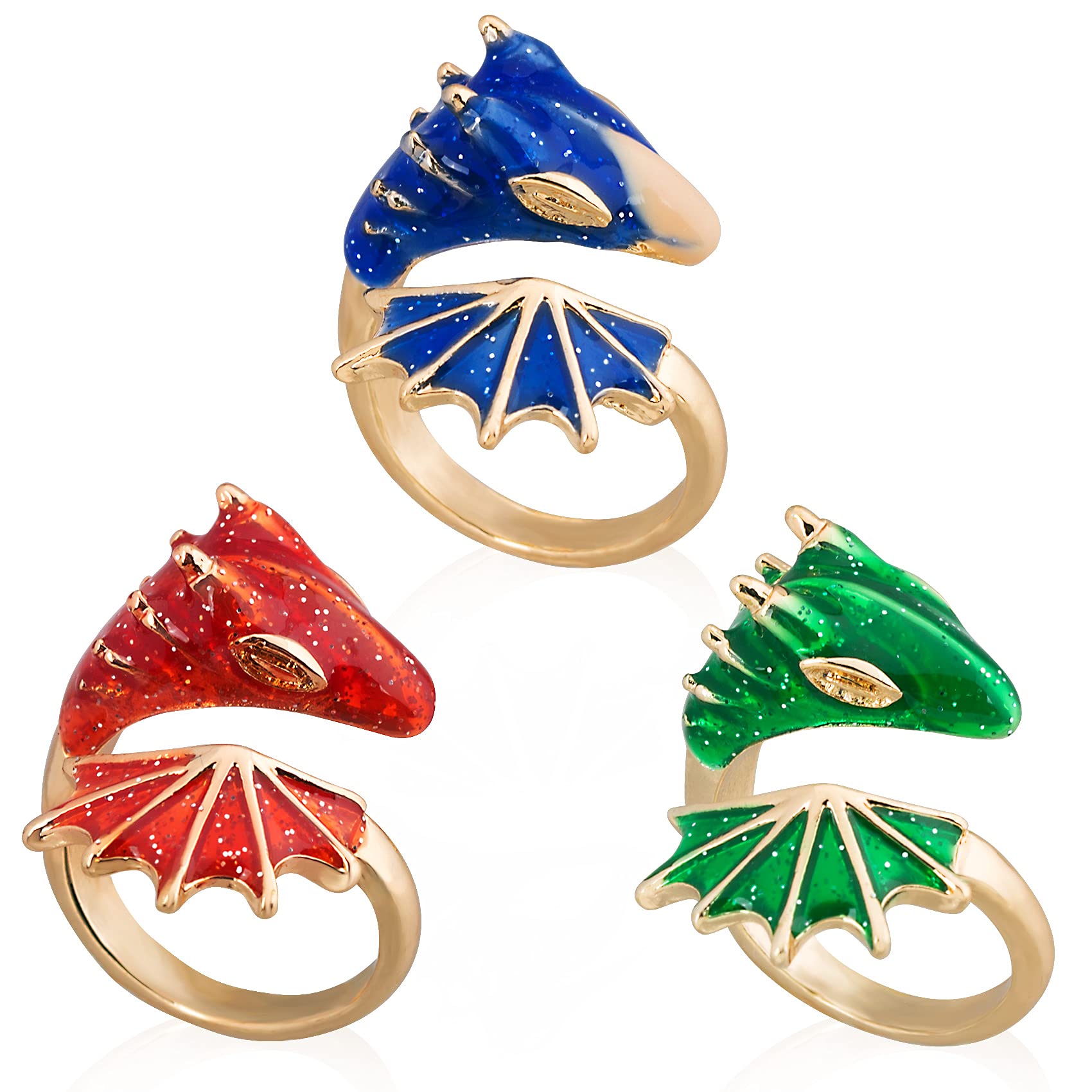 Vintage Adjustable Dragon Ring for Women - Lucky Topaz Jewelry for Pet Lovers & Fantasy Fashion