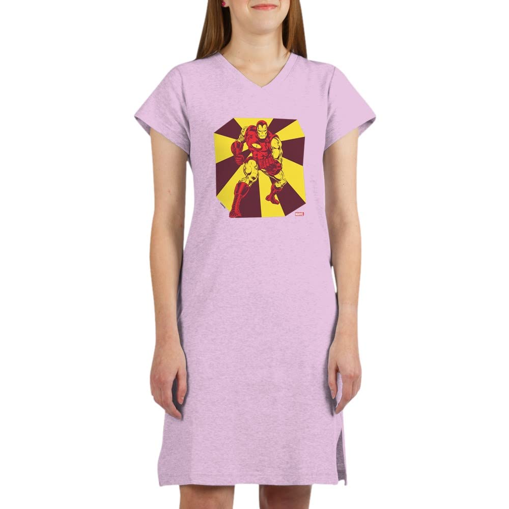 Iron Man Marvel Superhero Graphic Nightshirt for Men - Soft & Comfortable Sleepwear for Fans, Lounge Wear, Gift Idea for Comic Book Lovers