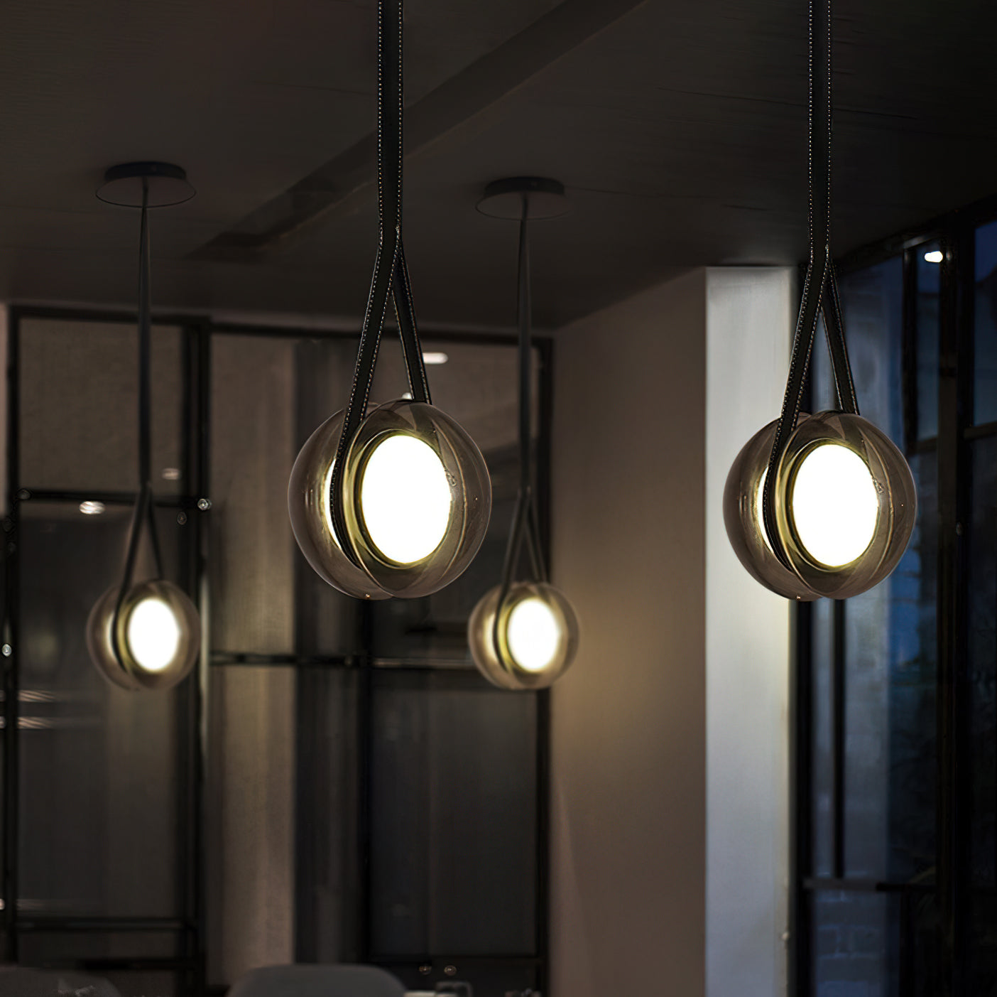 Modern Blackhole Glass Pendant Light Fixture - Elegant Ceiling Lighting for Dining Room, Kitchen Island & Bedroom Decor