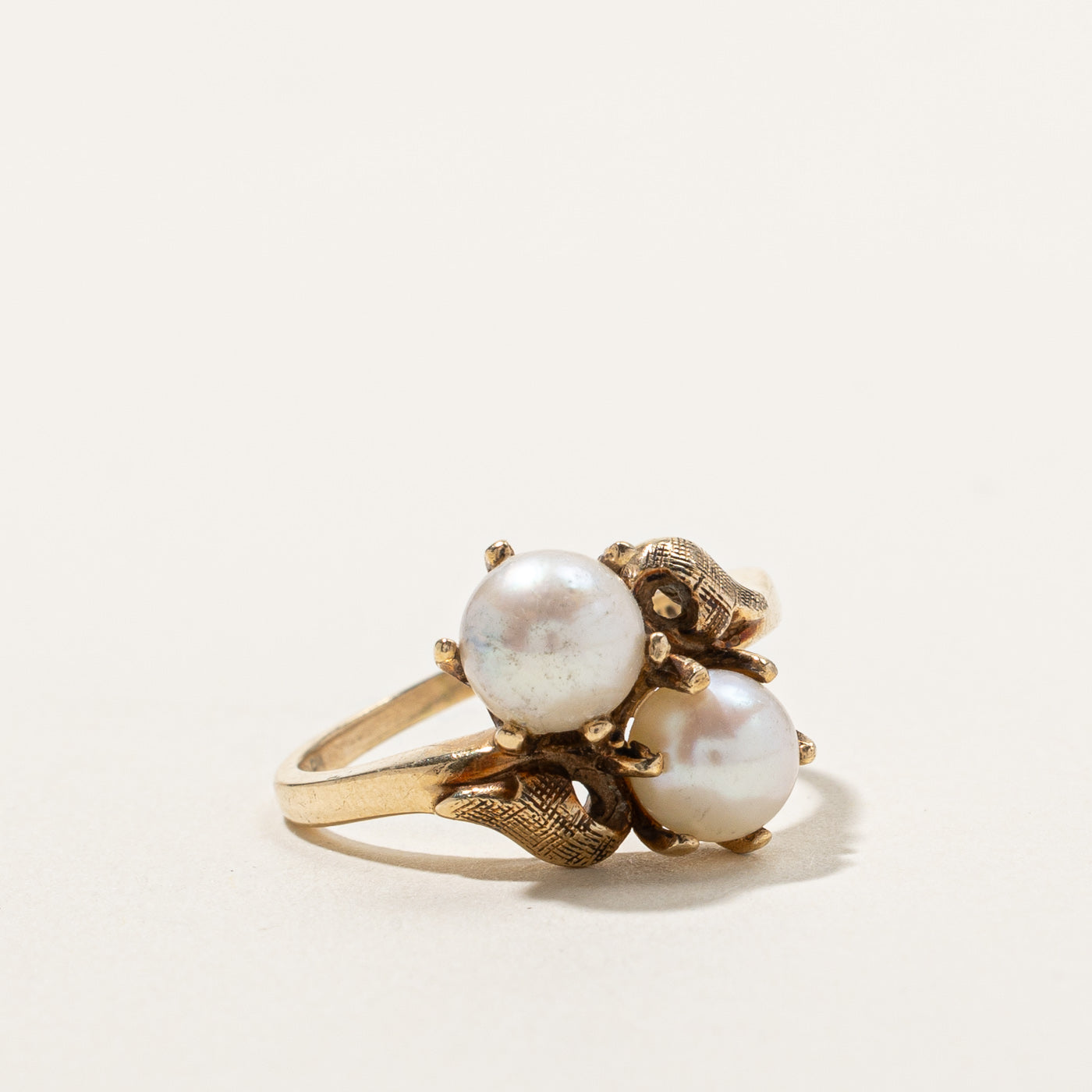 Bypass Pearl Ring for Women - Size 6.5 - Elegant Stackable Jewelry for Wedding, Anniversary & Special Occasions