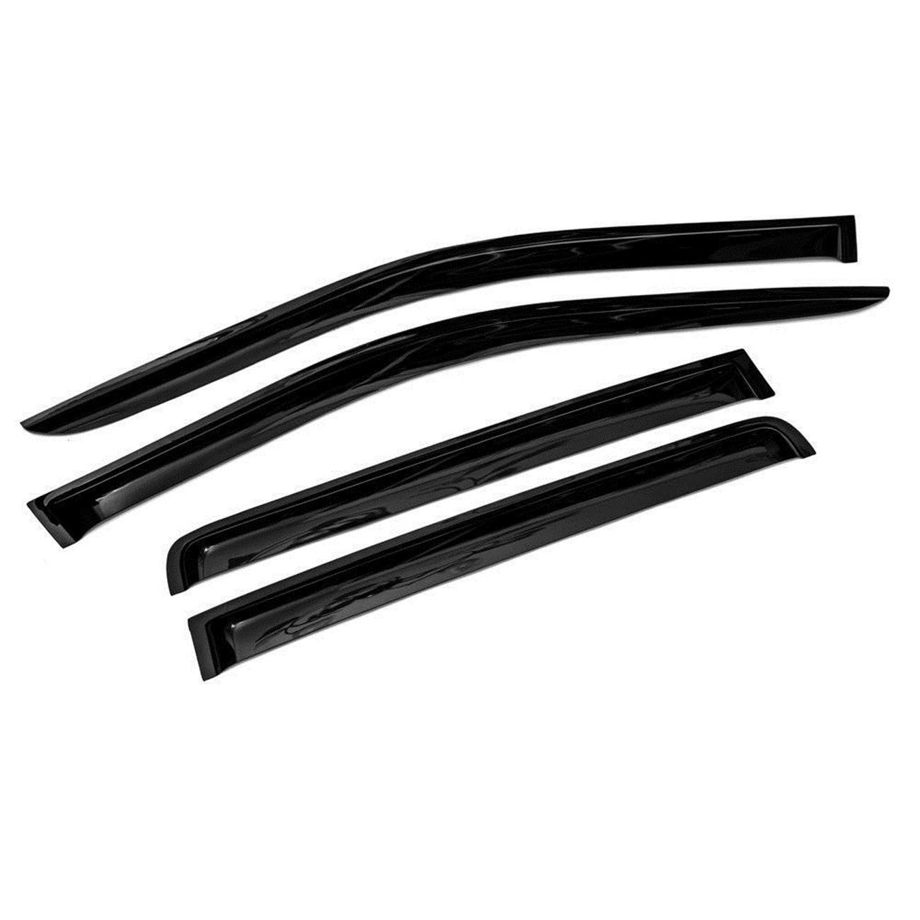 2007-2017 Jeep Compass Car Window Visor Vent Shade Deflector - Sun & Rain Guards for UV Protection & Weather Resistance - Perfect for Road Trips & Outdoor Adventures