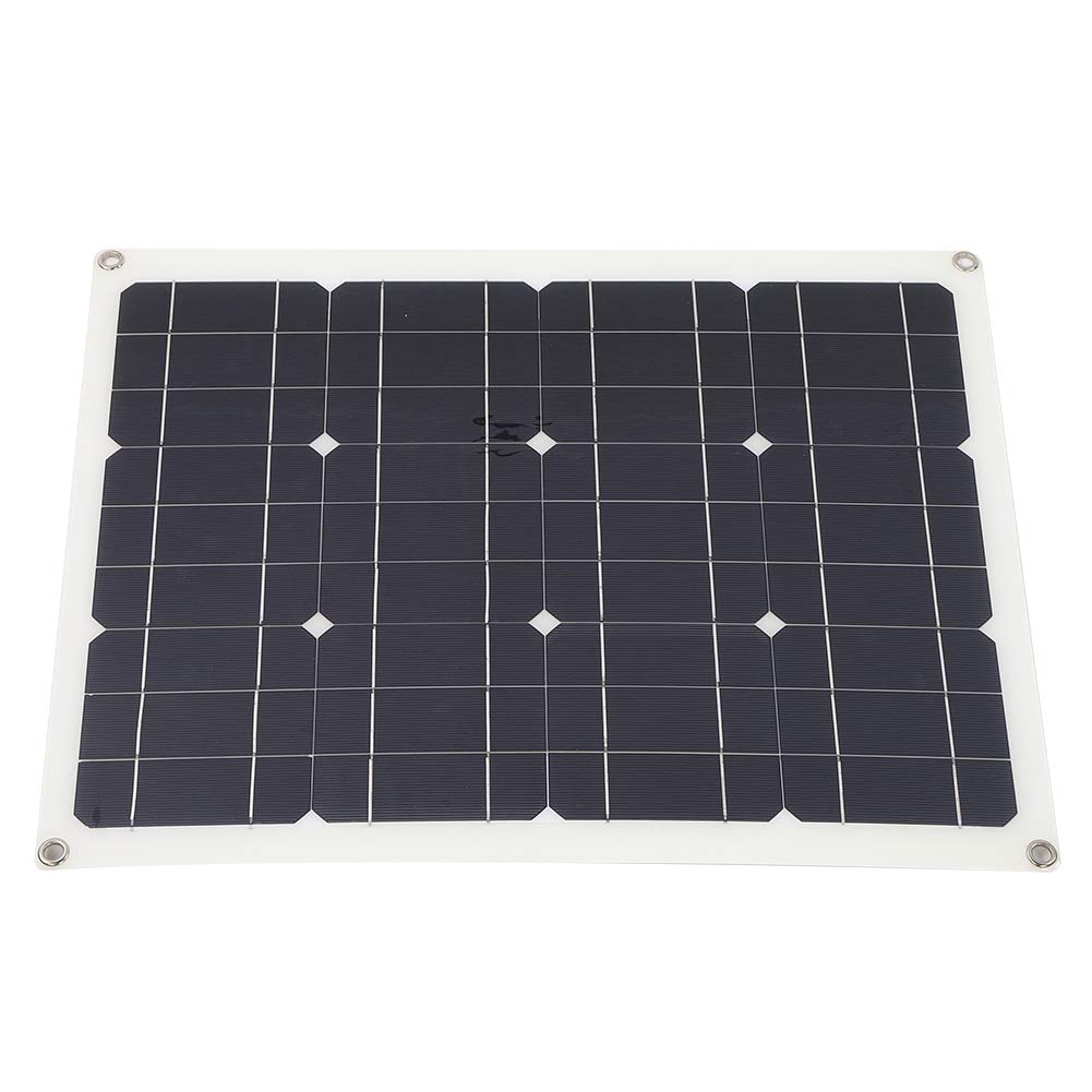 40W Solar Panel Charger - Semi-Flexible Monocrystalline 5V USB Portable Power for Phones, Camping, RV, Boats & Emergency Backup