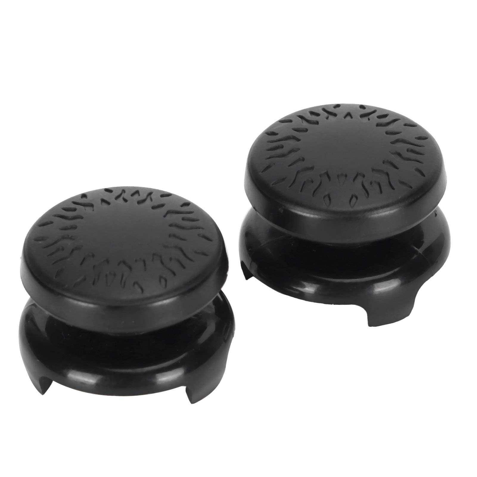 ASHATA 2-Pack PS5 Thumbstick Extenders - 3D Textured Grip Joystick Caps for Playstation 5 Controller (Black) - Enhanced Gaming Comfort & Precision for FPS, Racing & Action Games - Perfect for Long Gaming Sessions & Competitive Play - Ideal for Call of Duty, Fortnite & Gran Turismo Players