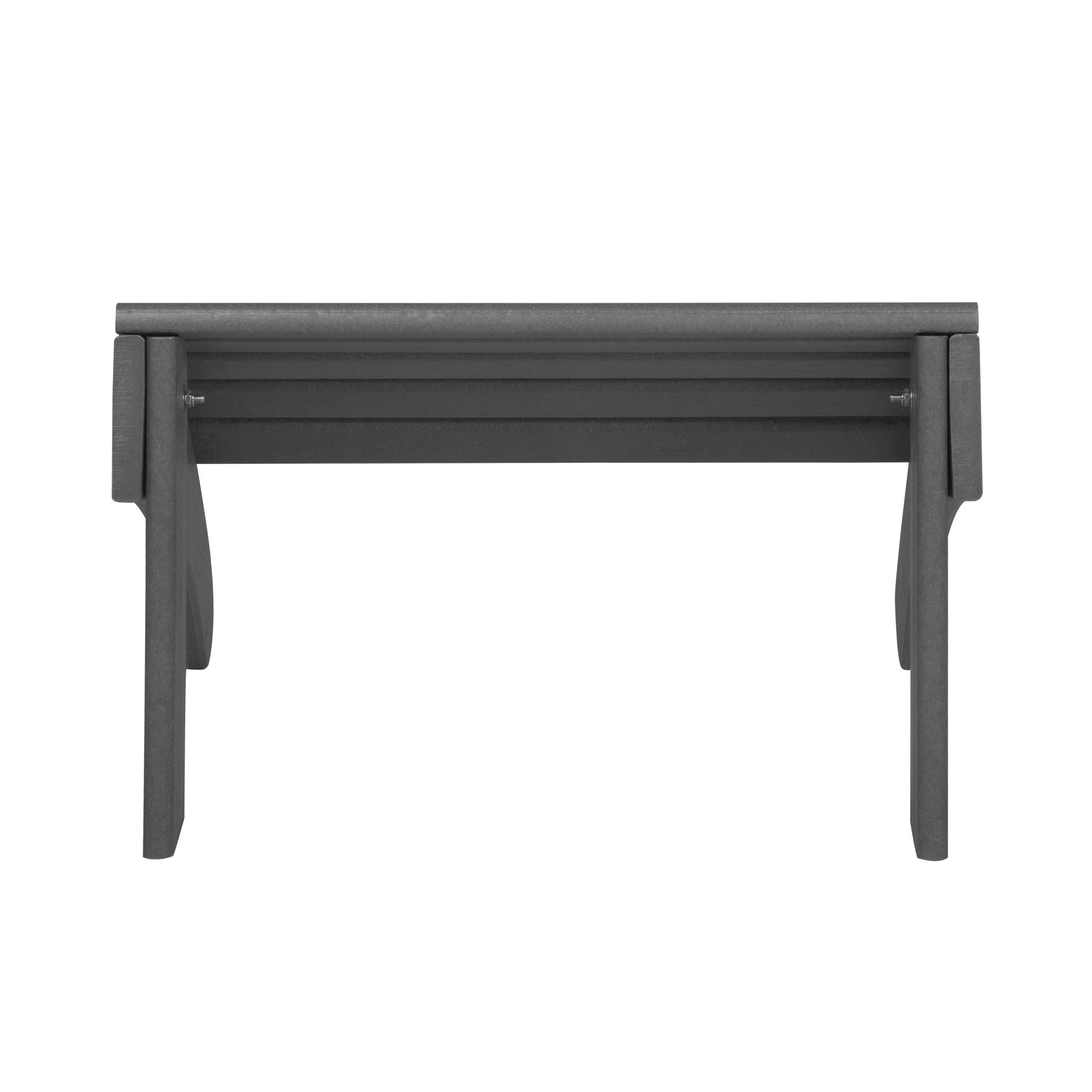WO Home Furniture Adirondack Ottoman Outdoor Patio Footrest - 13.5 Inch Folding Footstool for Adirondack Chairs - Gray - Perfect for Backyard, Garden, and Poolside Relaxation