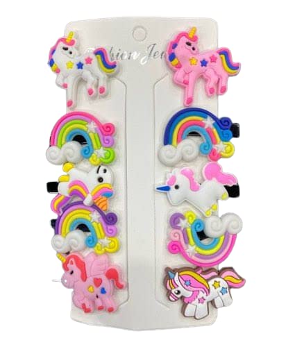 Unicorn Hair Comb and Hair Pin Set - 10 Piece Magical Hair Accessories for Girls, Women, Kids | Perfect for Birthday Gifts, Parties, Cosplay, and Fairy Tale Themed Events
