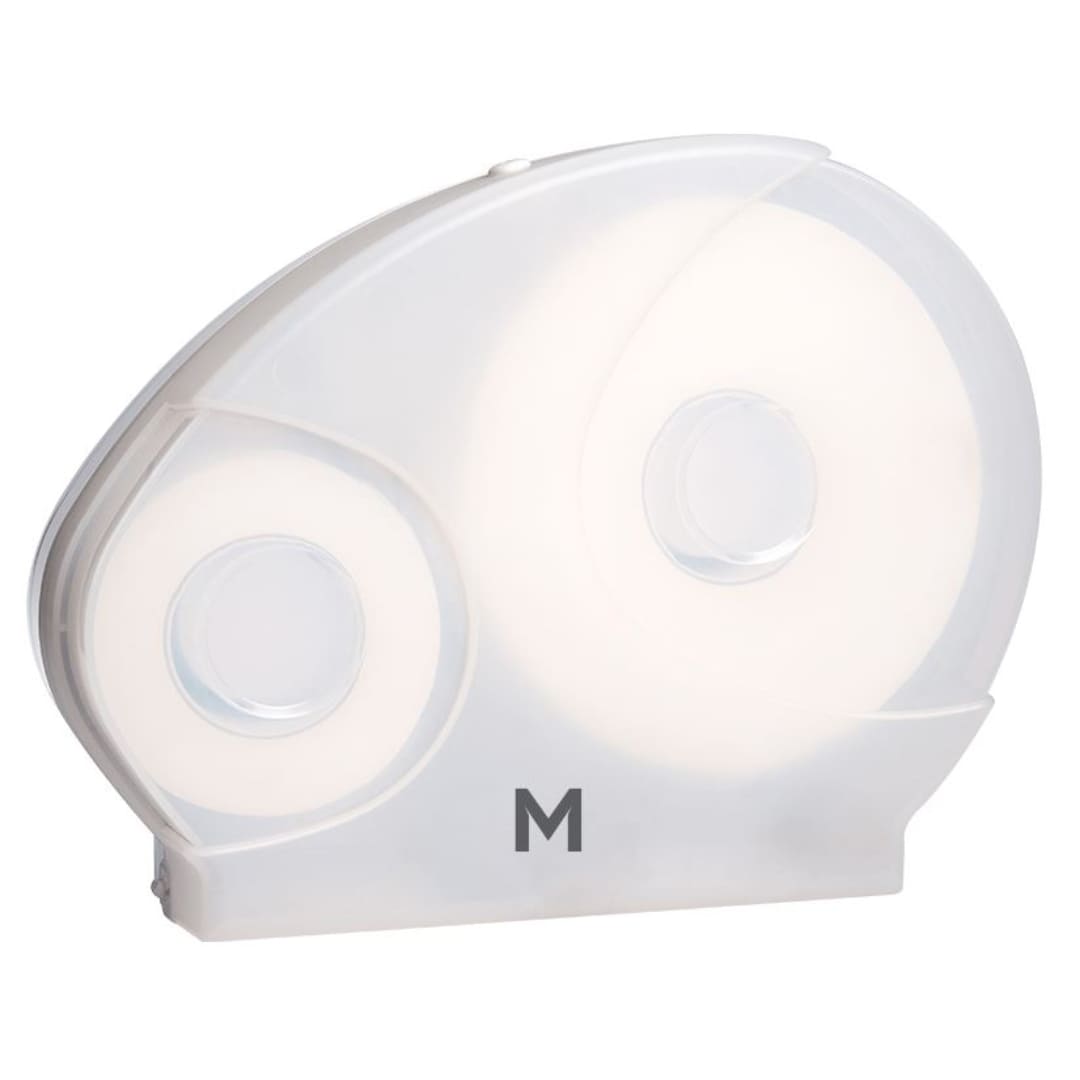Jumbo Toilet Tissue Dispenser - White, 1.5 Roll Capacity | Heavy-Duty Bathroom Tissue Holder for Home & Commercial Use | Ideal for Restrooms, Offices, and Public Spaces