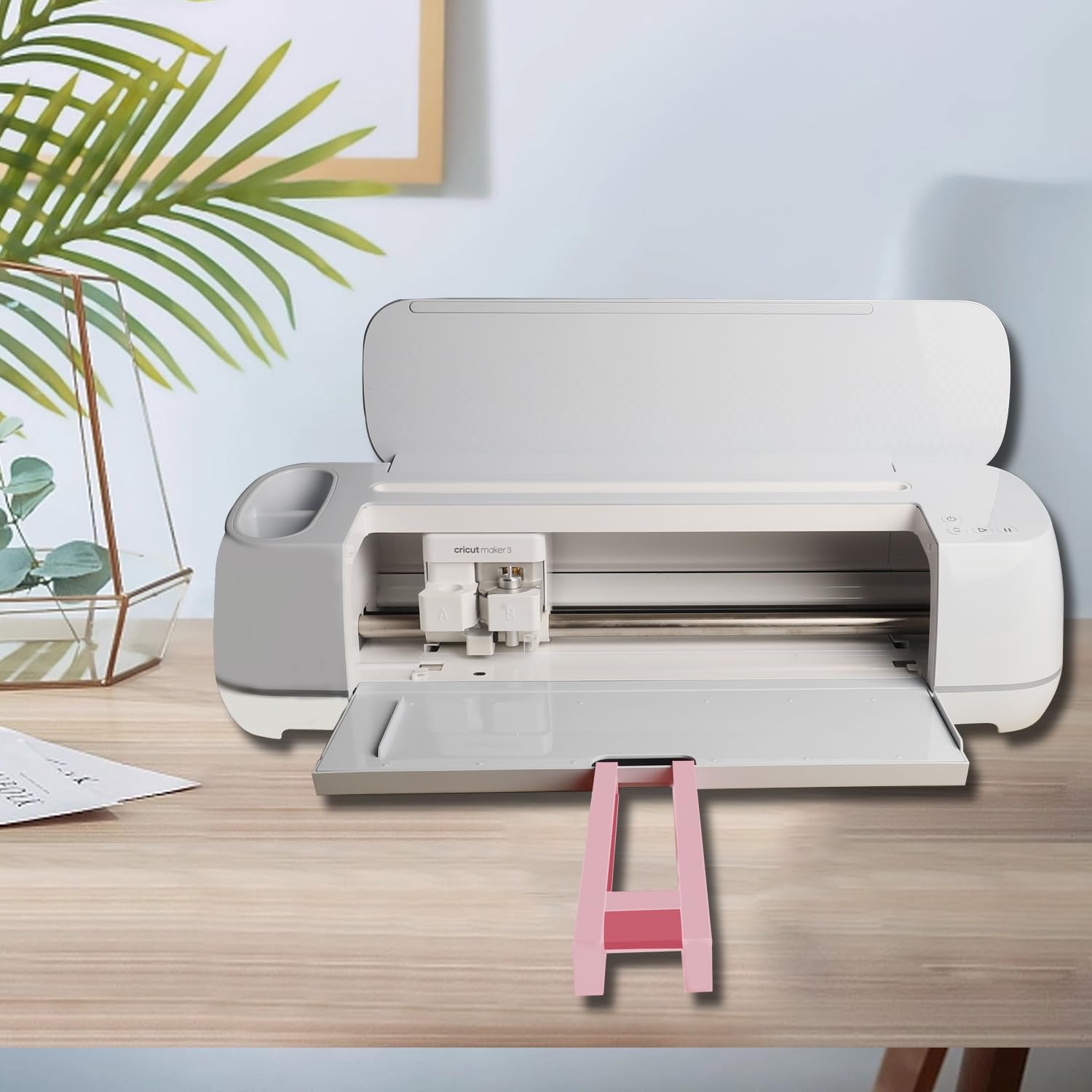 Cricut Maker3 Extension Tray - Compatible Cutting Mat Holder & Essential Accessory for Cricut Maker3/Maker Series (Pink) | Perfect for DIY Crafts, Scrapbooking & Vinyl Cutting Projects