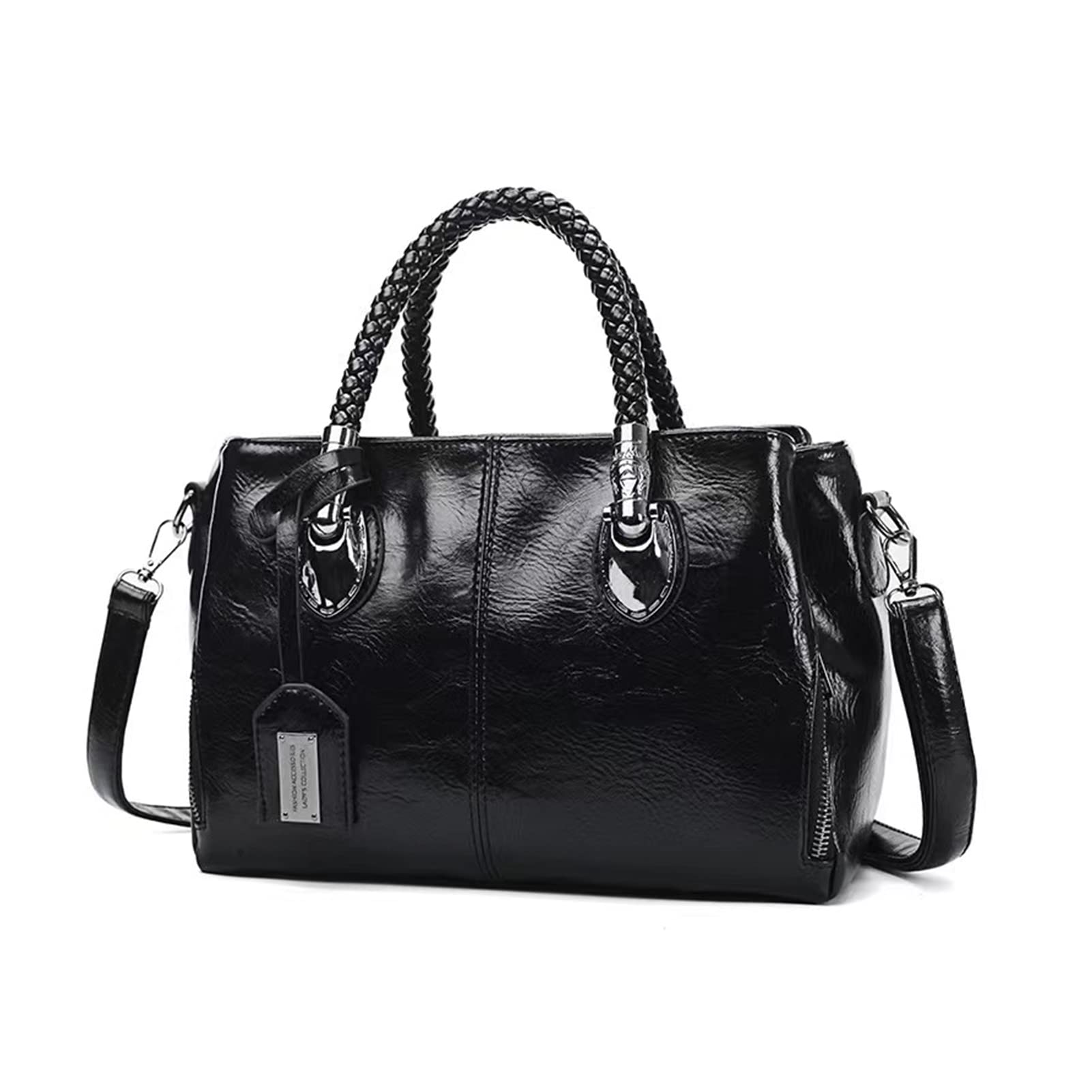 WENICER Genuine Leather Top Handle Satchel Handbag for Women - Stylish Tote & Crossbody Shoulder Bag - Perfect for Work, Travel & Everyday Use