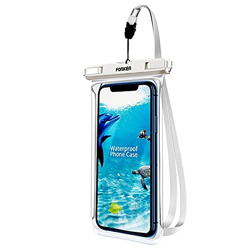 Waterproof Phone Case for iPhone Samsung Xiaomi - IPX8 Certified Dry Bag Underwater Protection Pouch Cover (1Pcs, White) - Perfect for Swimming, Beach, Snorkeling & Outdoor Activities