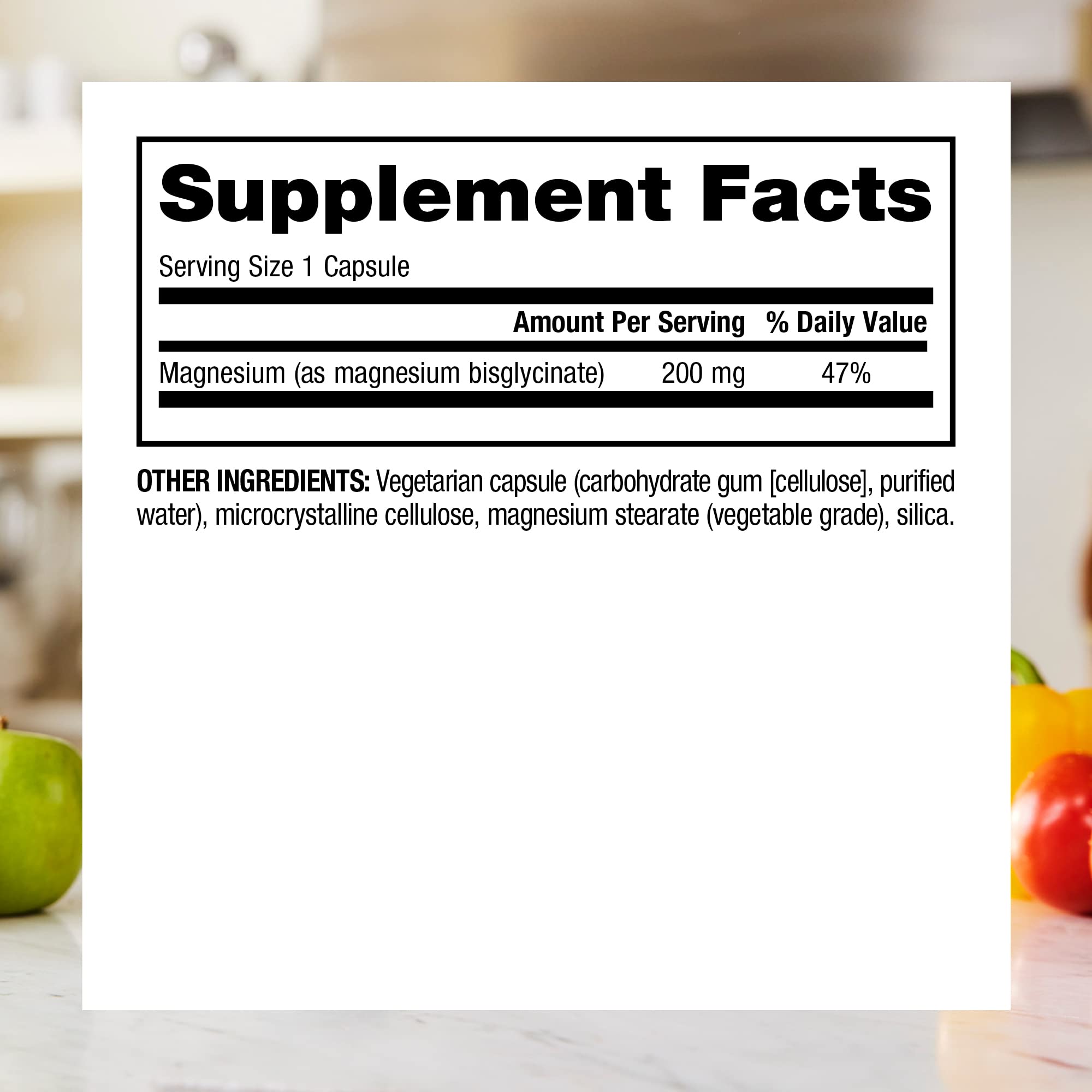 Webber Naturals Magnesium Bis-Glycinate 200mg - 120 Vegetarian Capsules | Highly Absorbable & Stomach-Friendly | Supports Bone, Teeth & Muscle Health | Gluten-Free, Dairy-Free & Vegan Formula | Ideal for Active Lifestyles & Daily Wellness