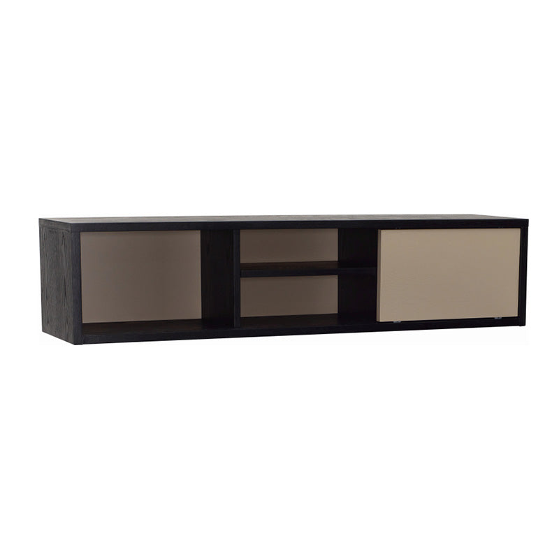 Mabon Wall Mount Shelf Storage Unit - Black & Taupe - Perfect for Bathroom, Kitchen & Living Room Organization