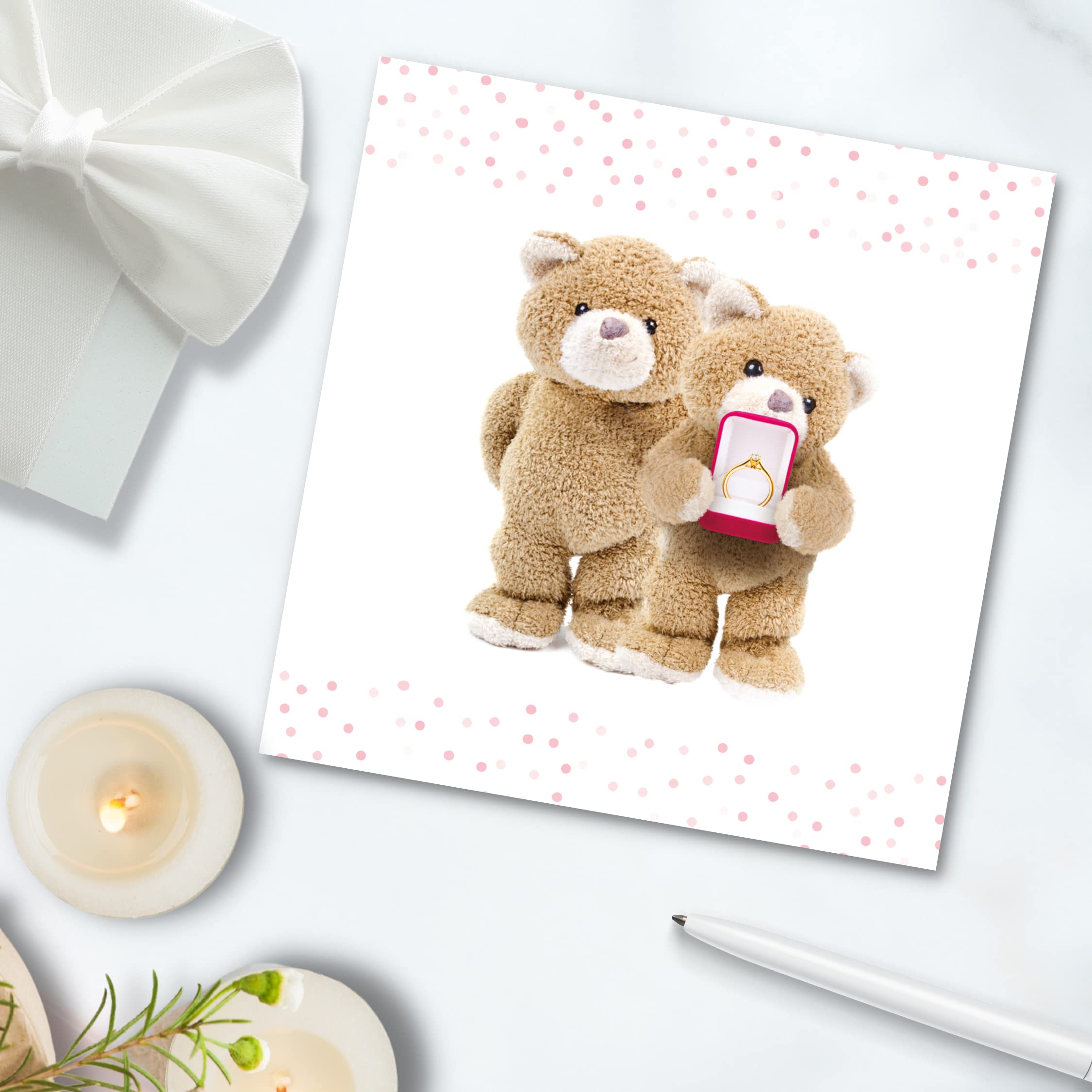 Engagement Greeting Cards - Elegant Congratulations Cards for Couples | Perfect for Engagement Parties, Bridal Showers & Wedding Celebrations