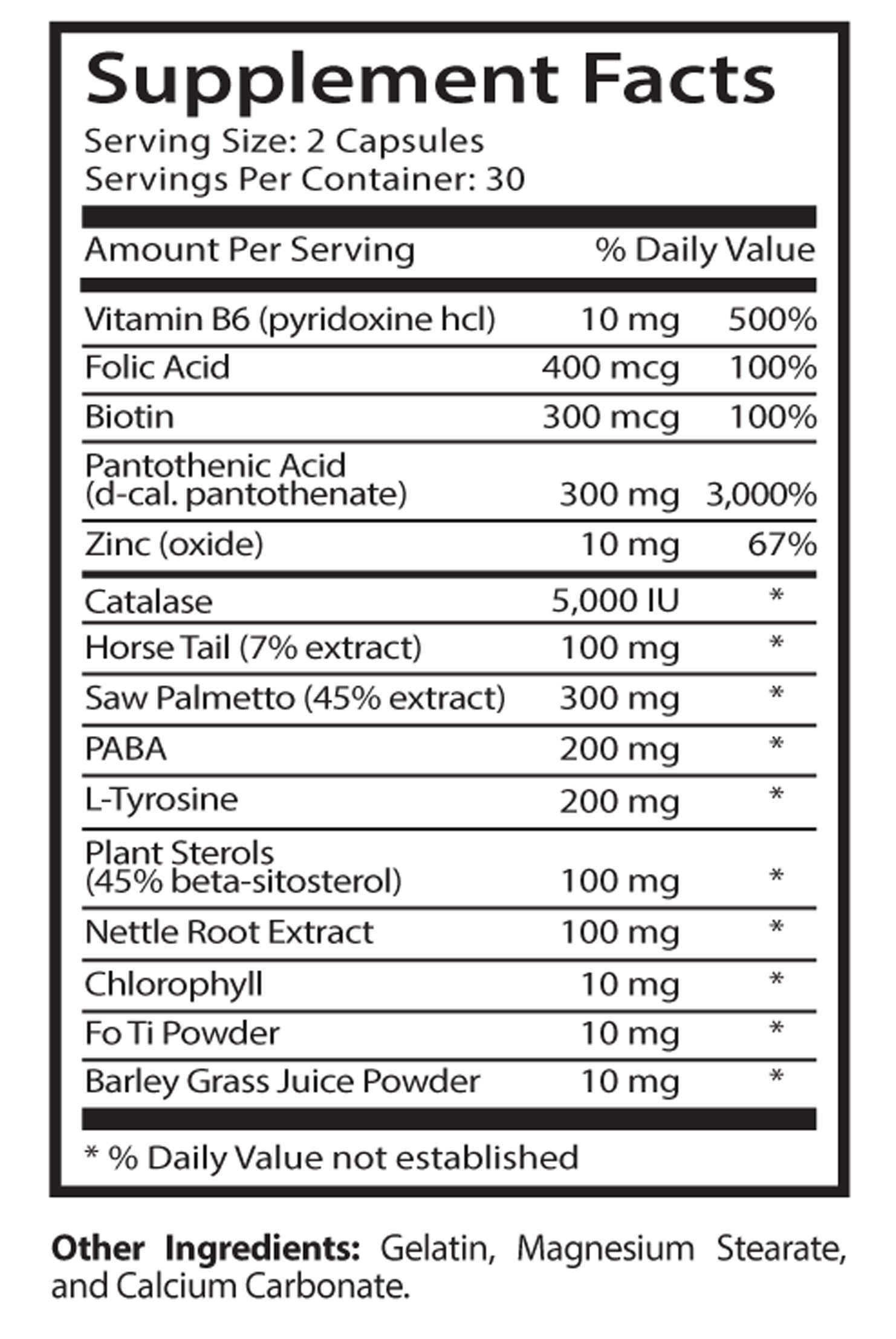 Catalase Supplement for Gray Hair Prevention - 360 Capsules (6 Bottles) - Anti-Aging Hair Care for Men & Women - Supports Natural Hair Pigmentation at Home or On-the-Go
